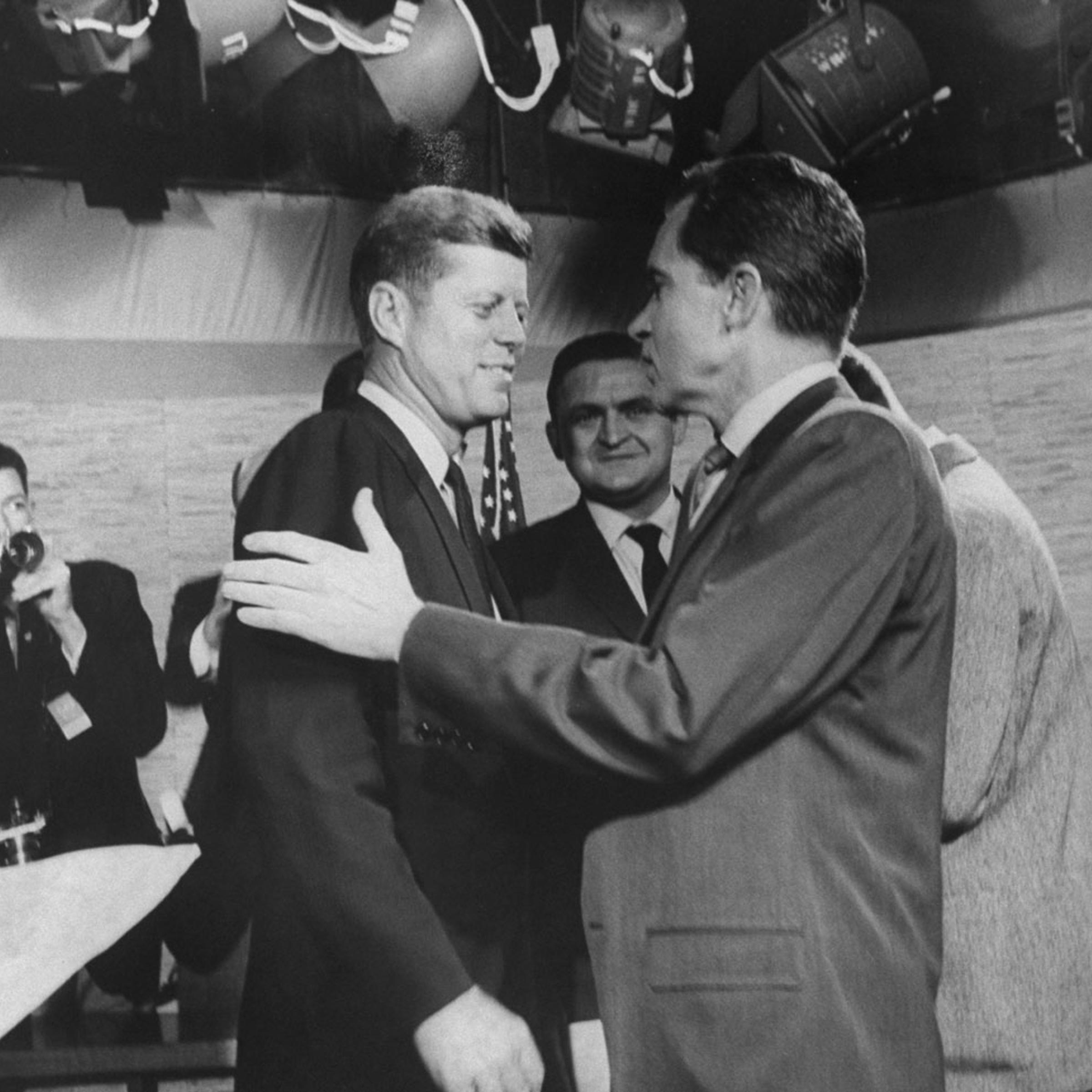 Photo of JFK and Nixon made during the Kennedy-Nixon debates, 1960.