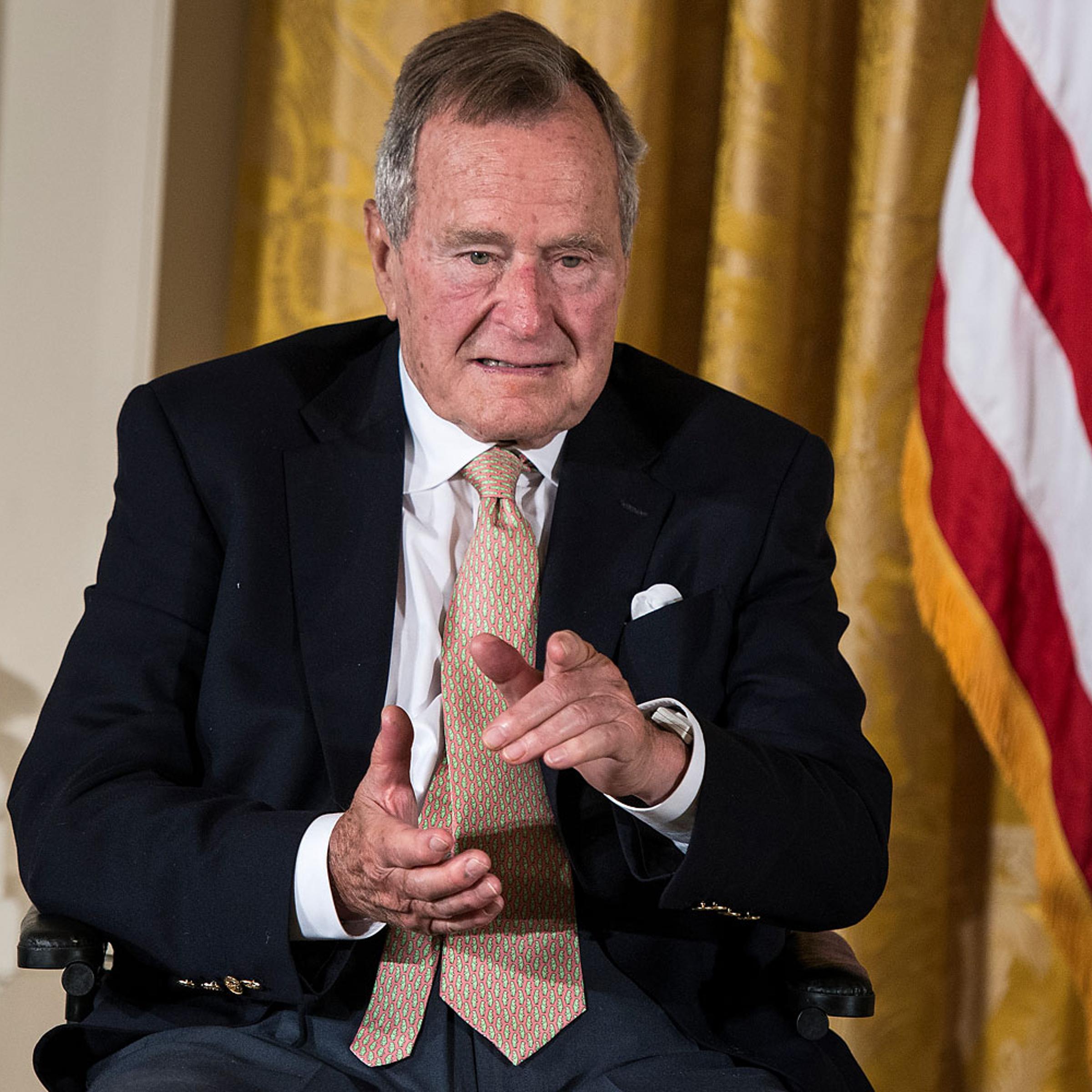 George H. W. Bush during an event in the East Room of the White House July 15, 2013 in Washington, DC.