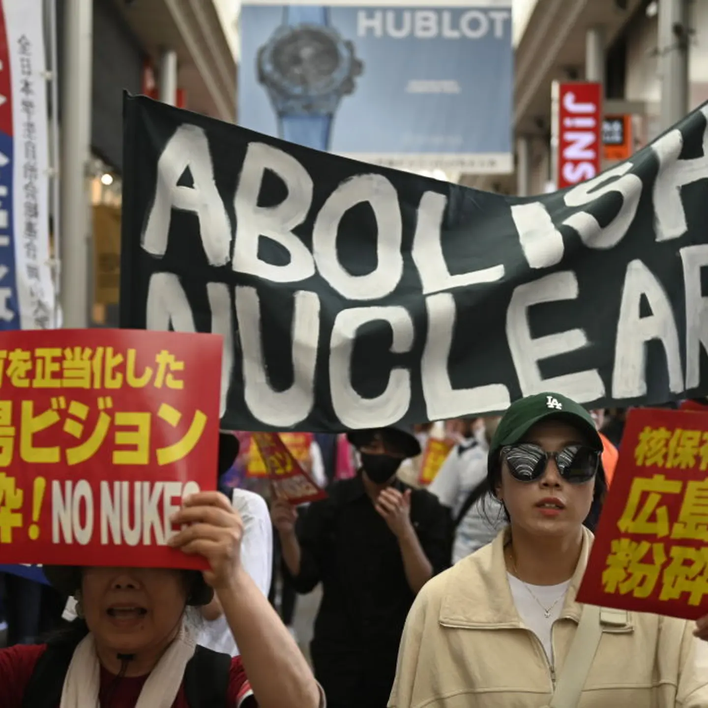 Demonstration against ongoing war in Ukraine and nuclear weapons in Japan