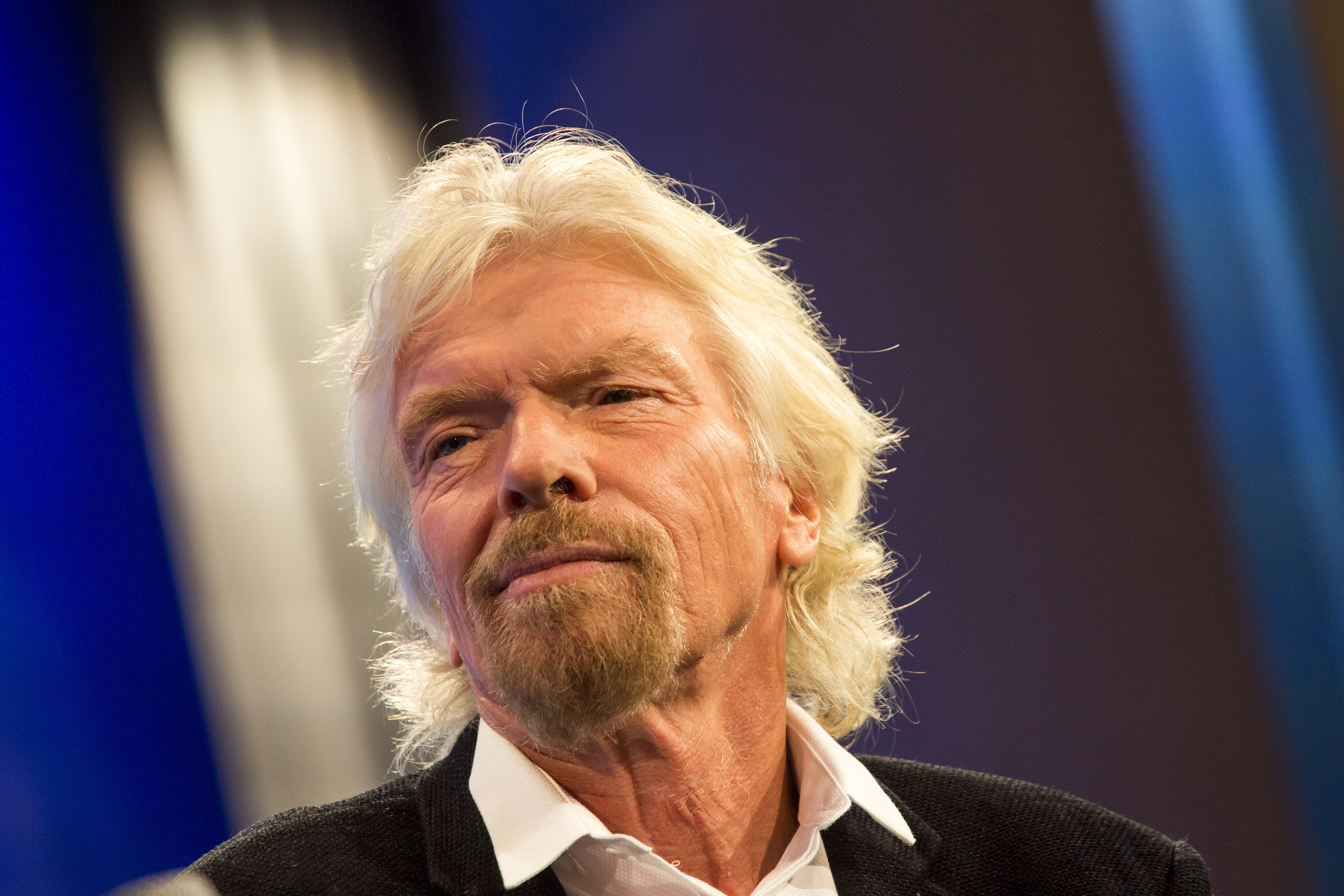 Richard Branson, chairman and founder of Virgin Group Ltd., at the annual Clinton Global Initiative (CGI) meeting in New York City on Sept. 28, 2015.