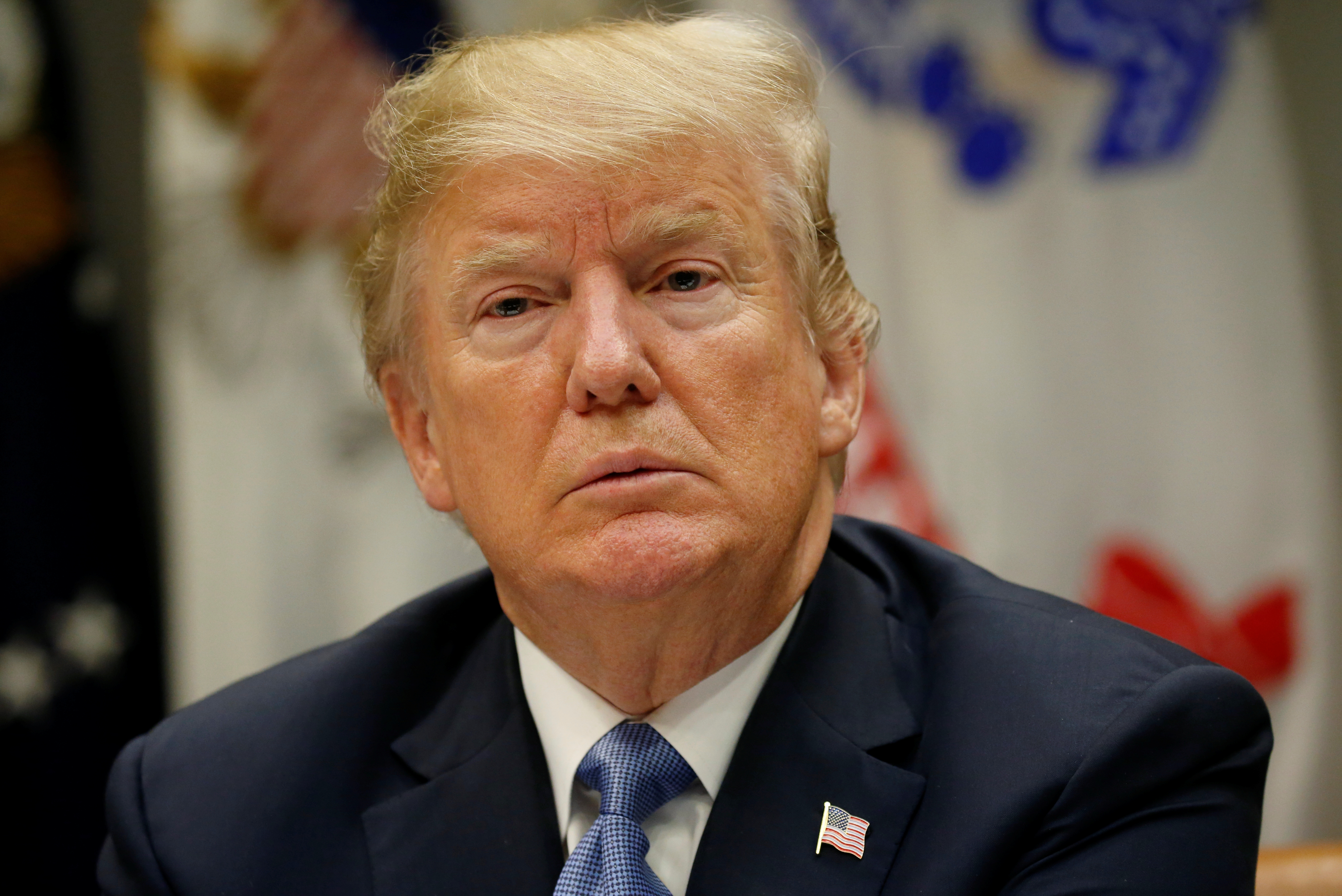 U.S. President Donald Trump takes part in a working lunch with governors in the Roosevelt Room at the White House in Washington, U.S.
