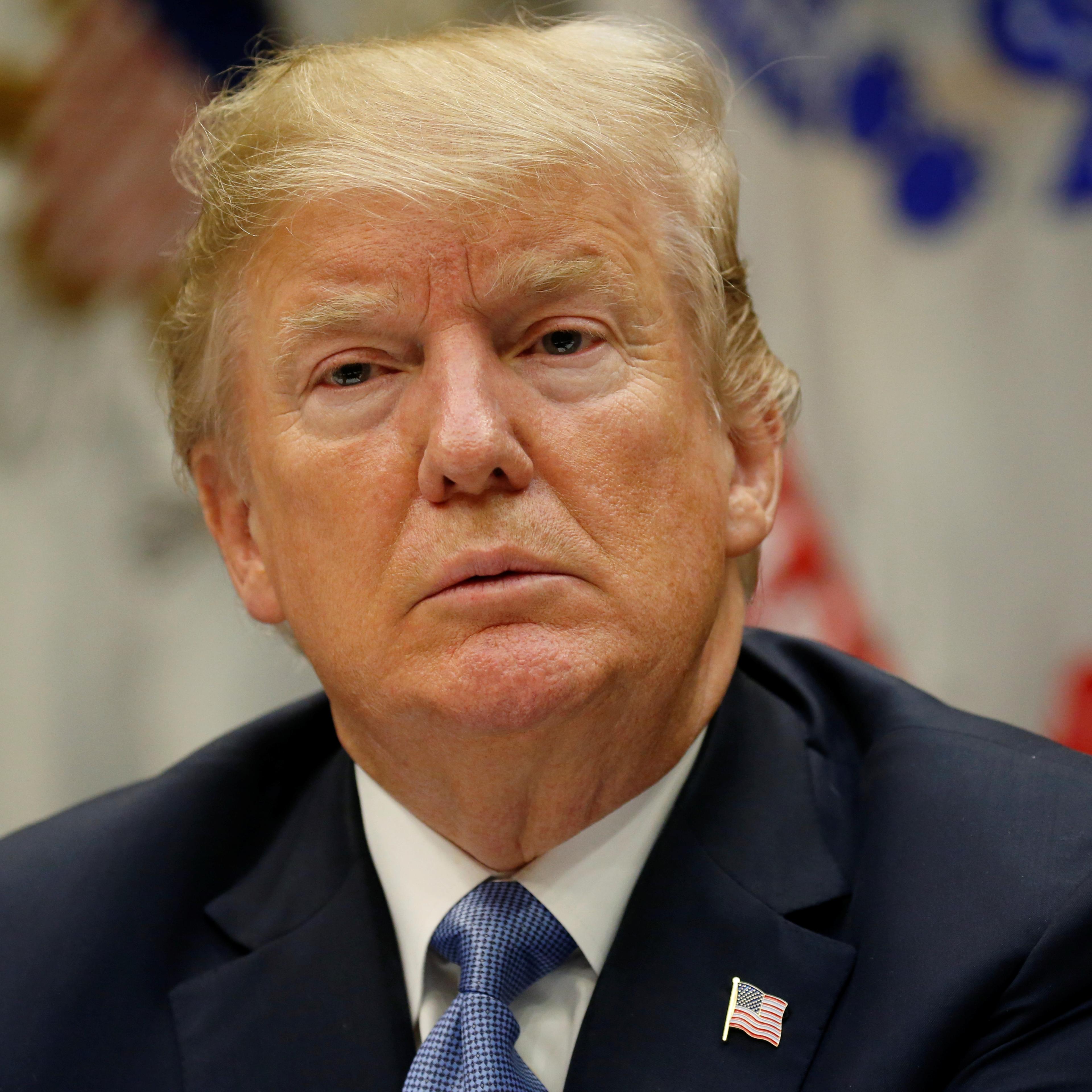 U.S. President Donald Trump takes part in a working lunch with governors in the Roosevelt Room at the White House in Washington, U.S.