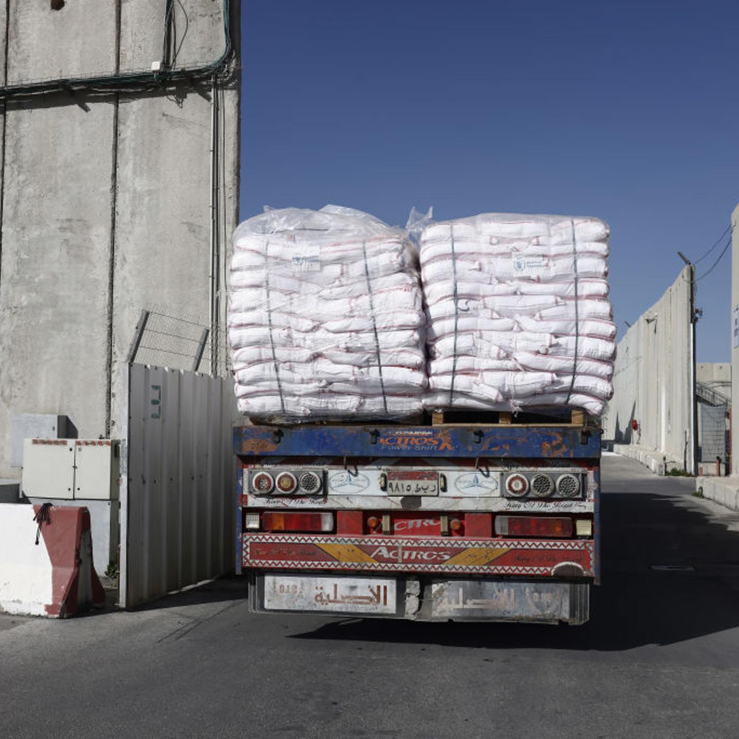 Humanitarian Aid Enters Gaza at Kerem Shalom Border Crossing