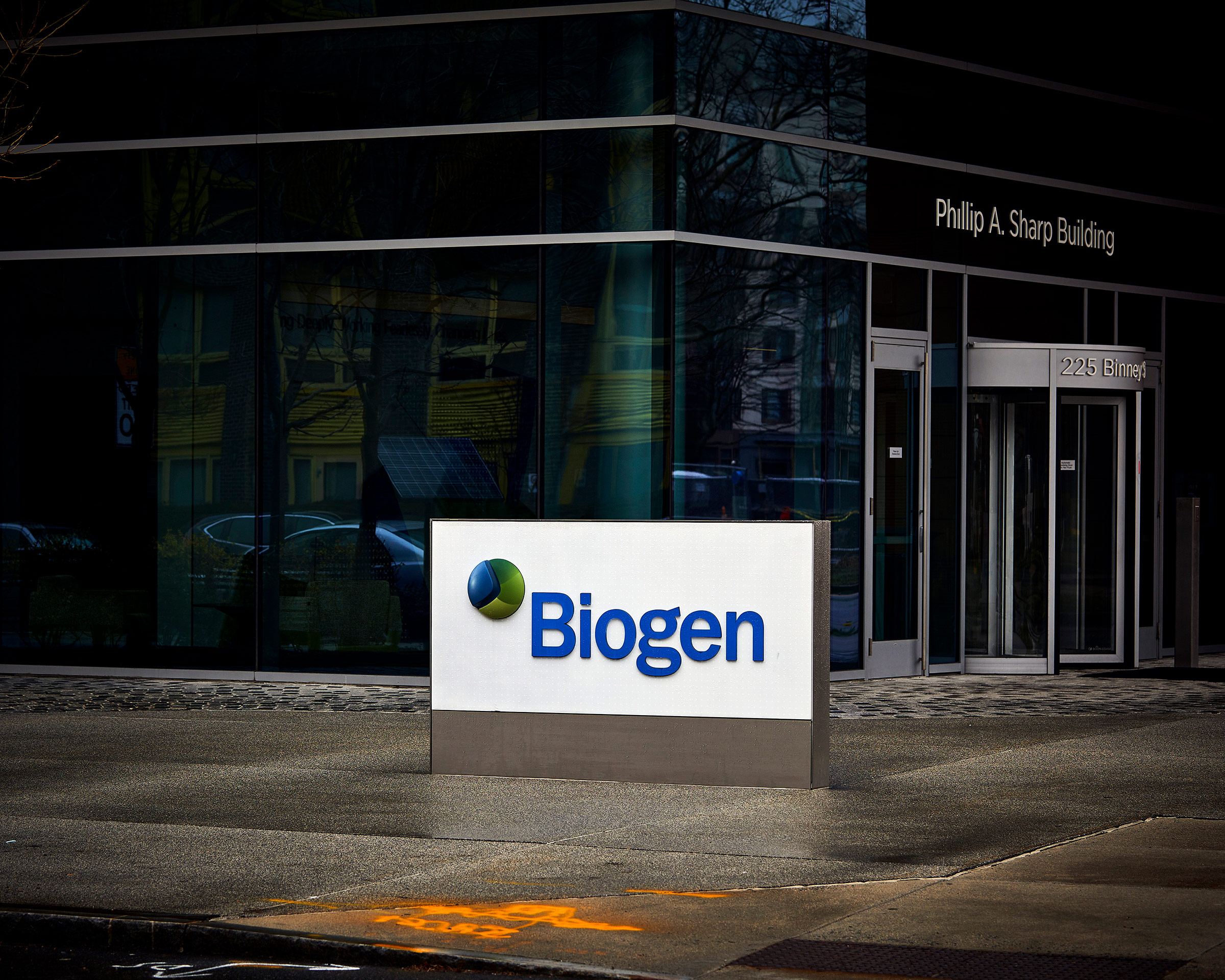 Biogen headquarters in Cambridge, Mass., March 19, 2020.