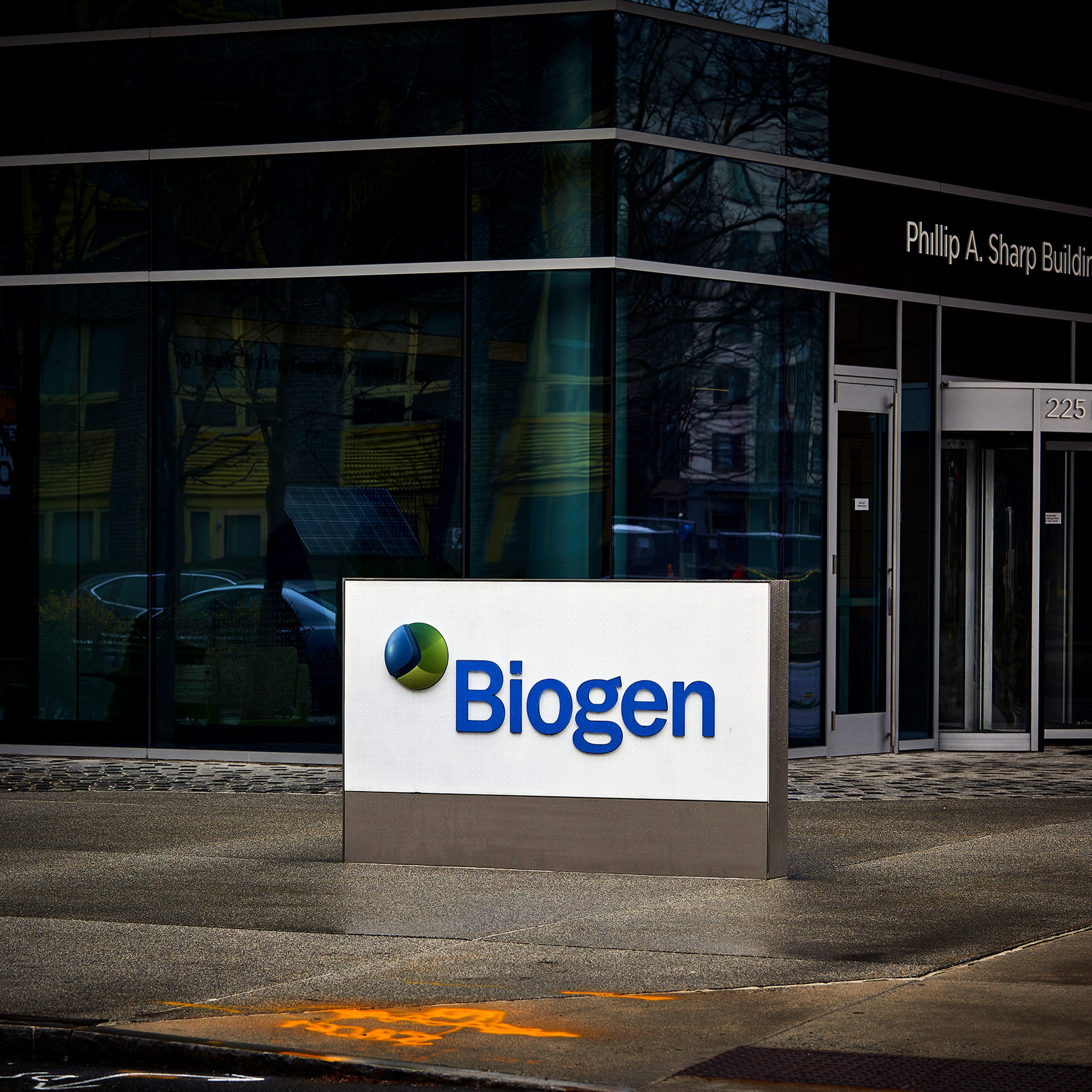 Biogen headquarters in Cambridge, Mass., March 19, 2020.