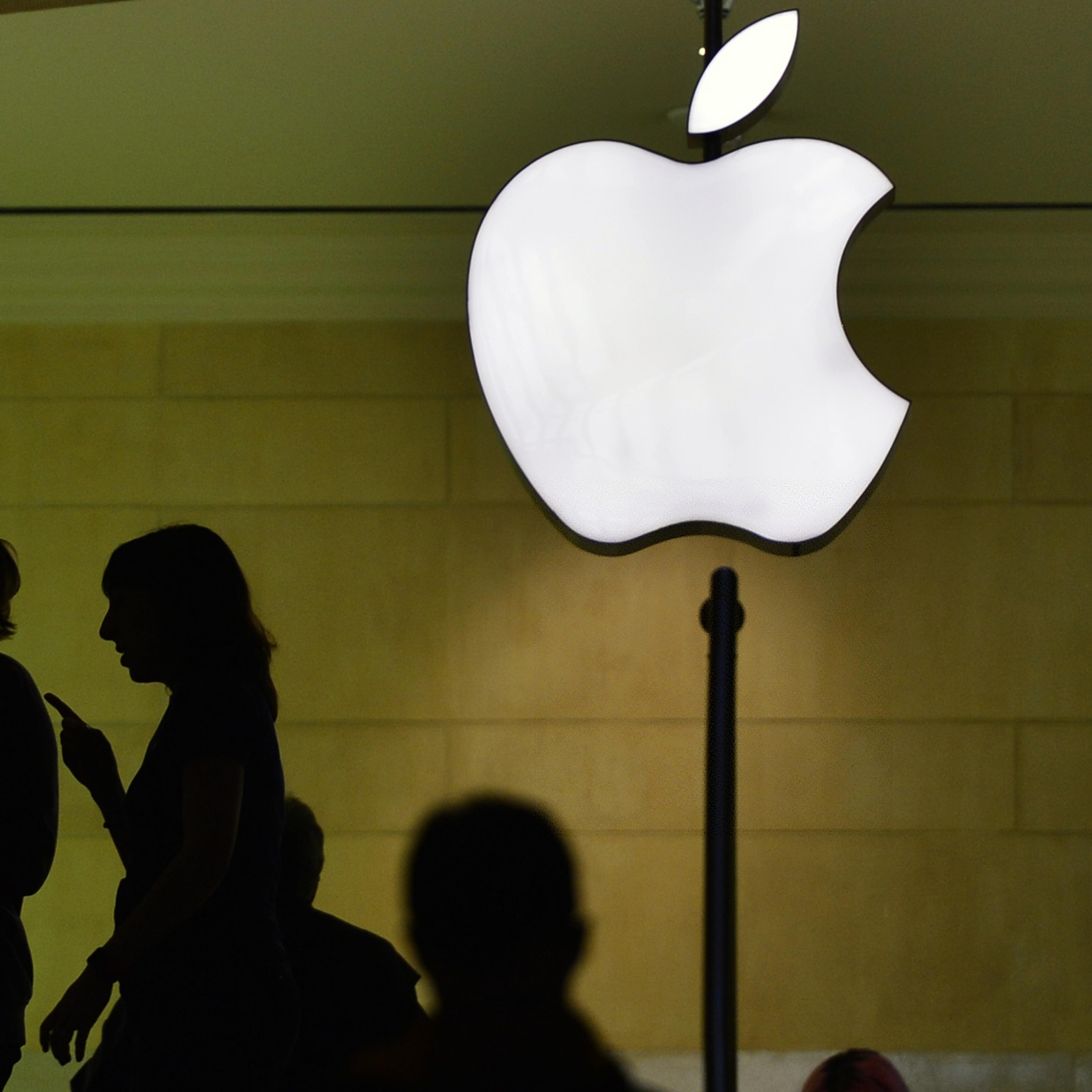 Customers visit the Apple store of the Grand Central Terminal in New York, the United States, March 1, 2016.