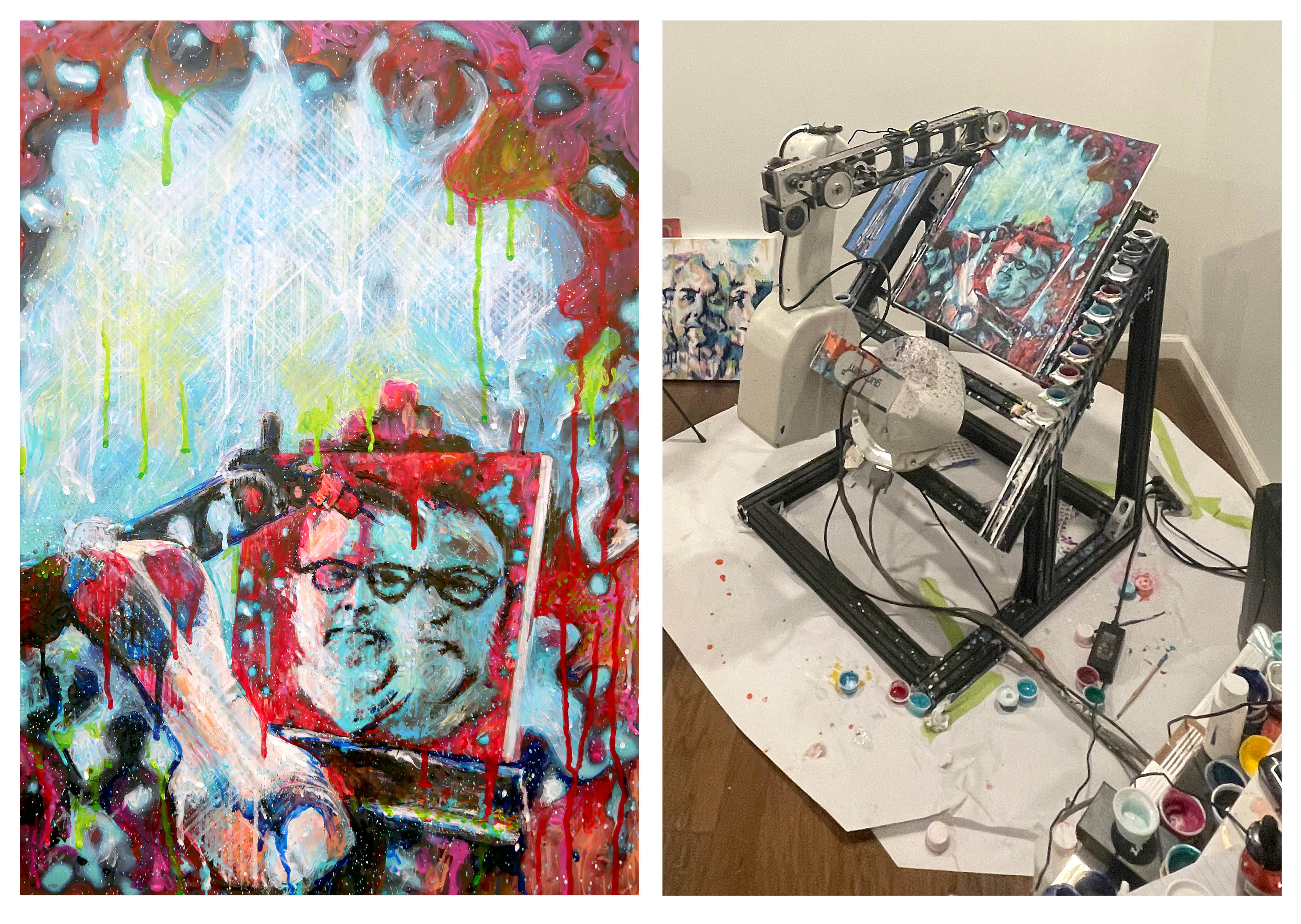 Pindar Van Arman artwork and studio