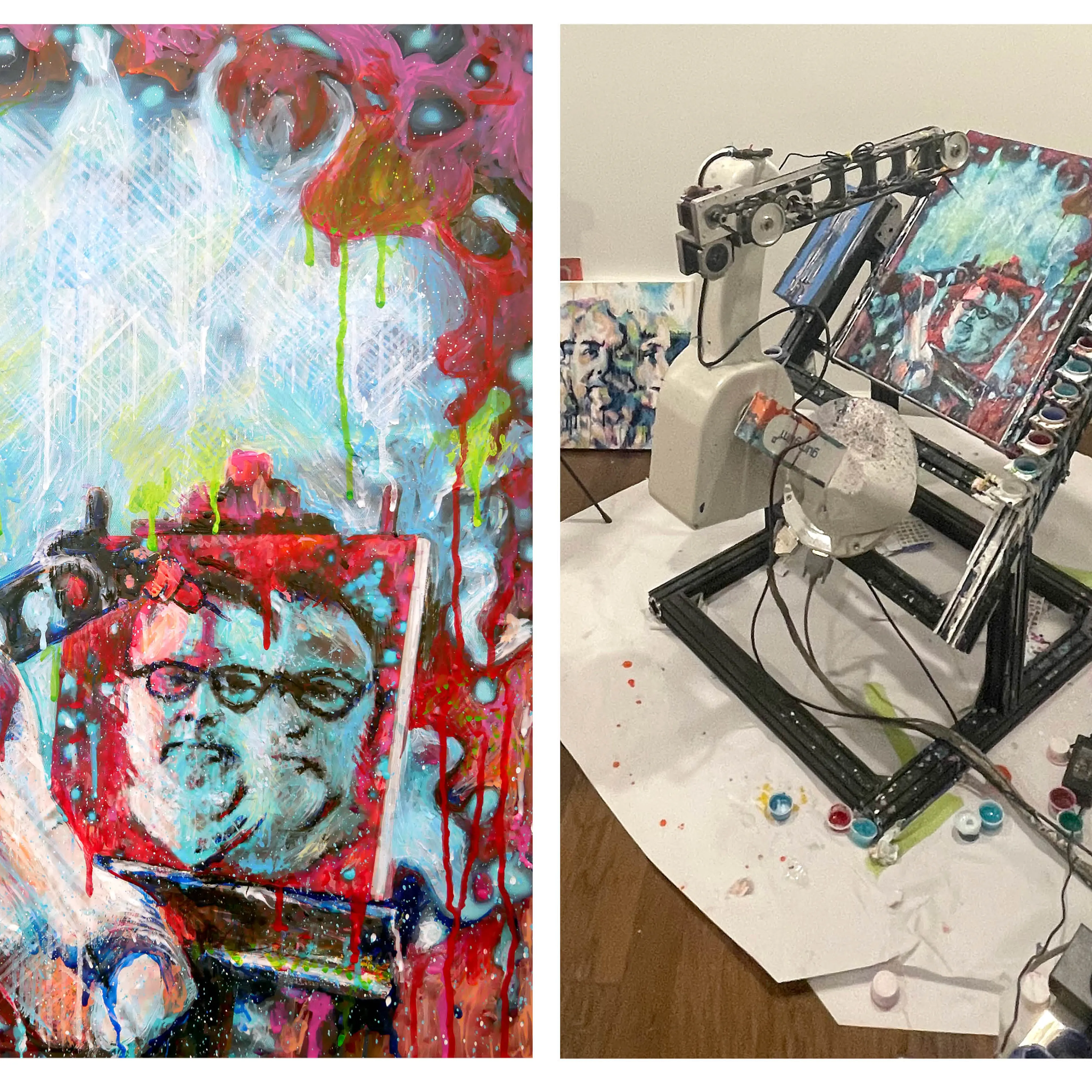 Pindar Van Arman artwork and studio