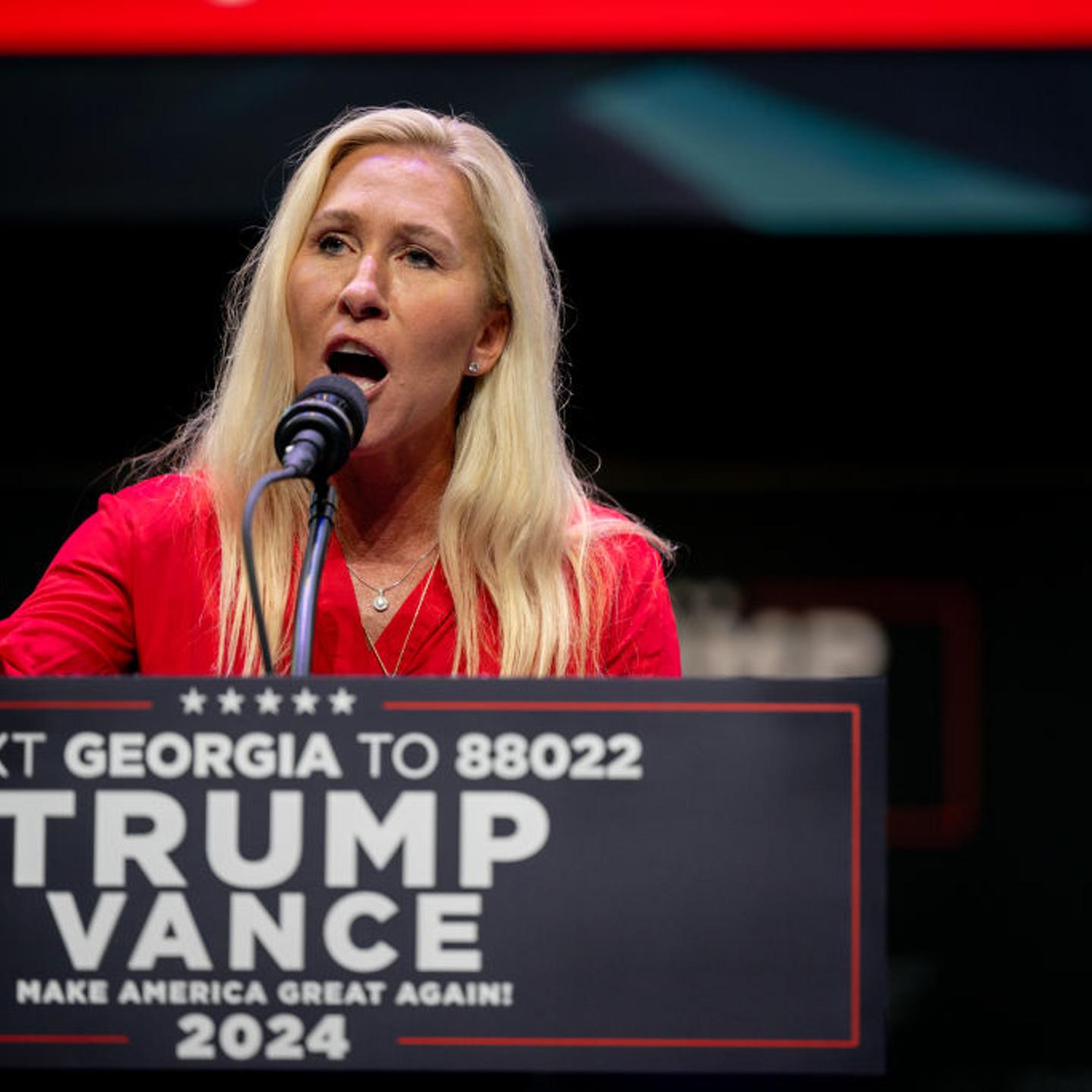Former President Donald Trump Delivers Remarks On The Economy In Savannah, Georgia