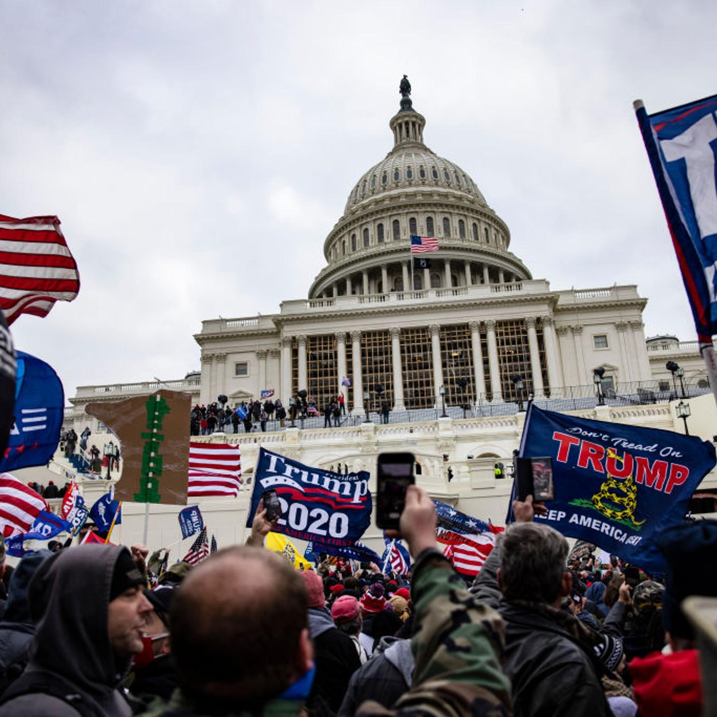 Pro-Trump supporters storm the U.S. Capitol following a rally with President Donald Trump on January 6, 2021 in Washington, DC.