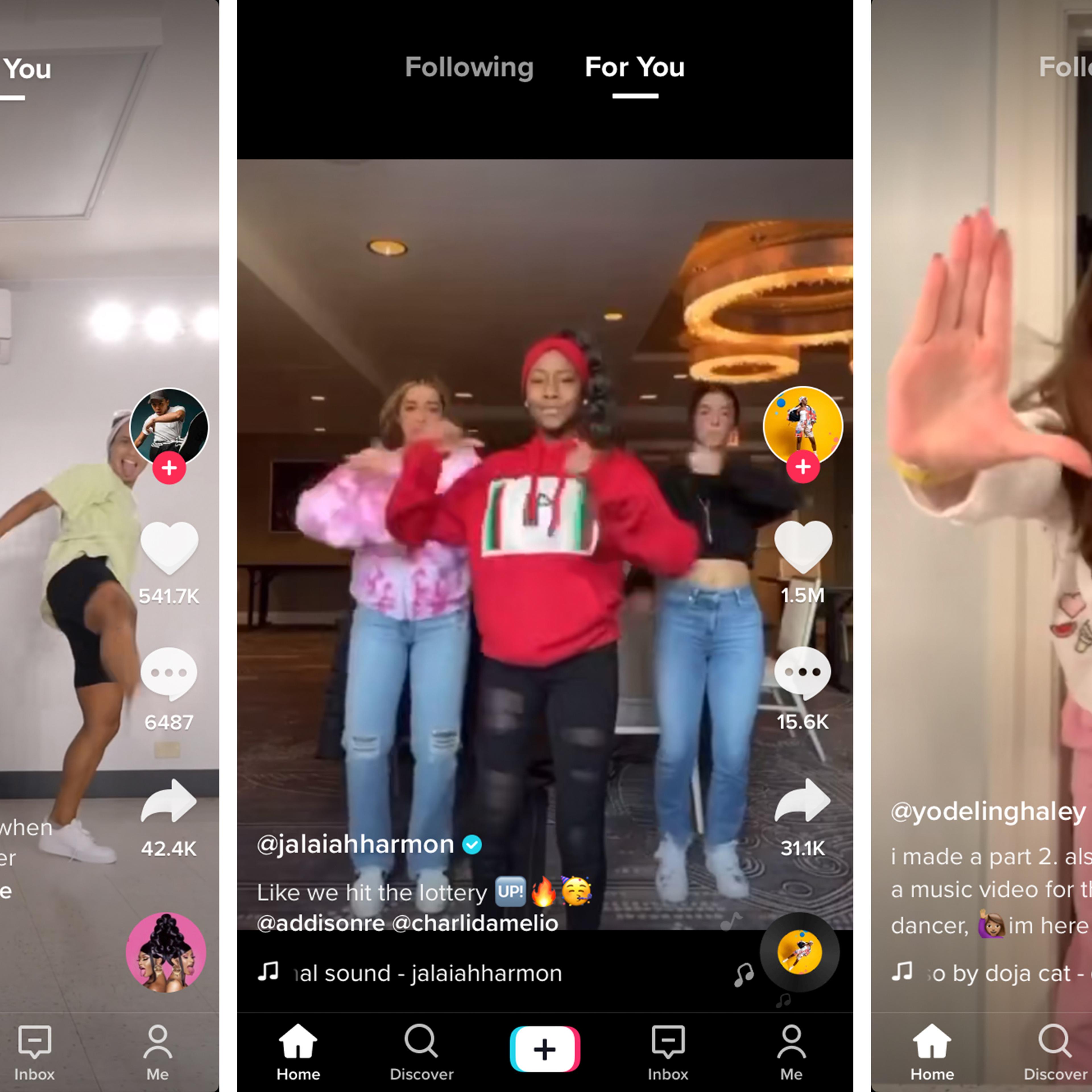 @besperon/TikTok; @jalaiahharmon/TikTok;@yodelinghaley/TikTok