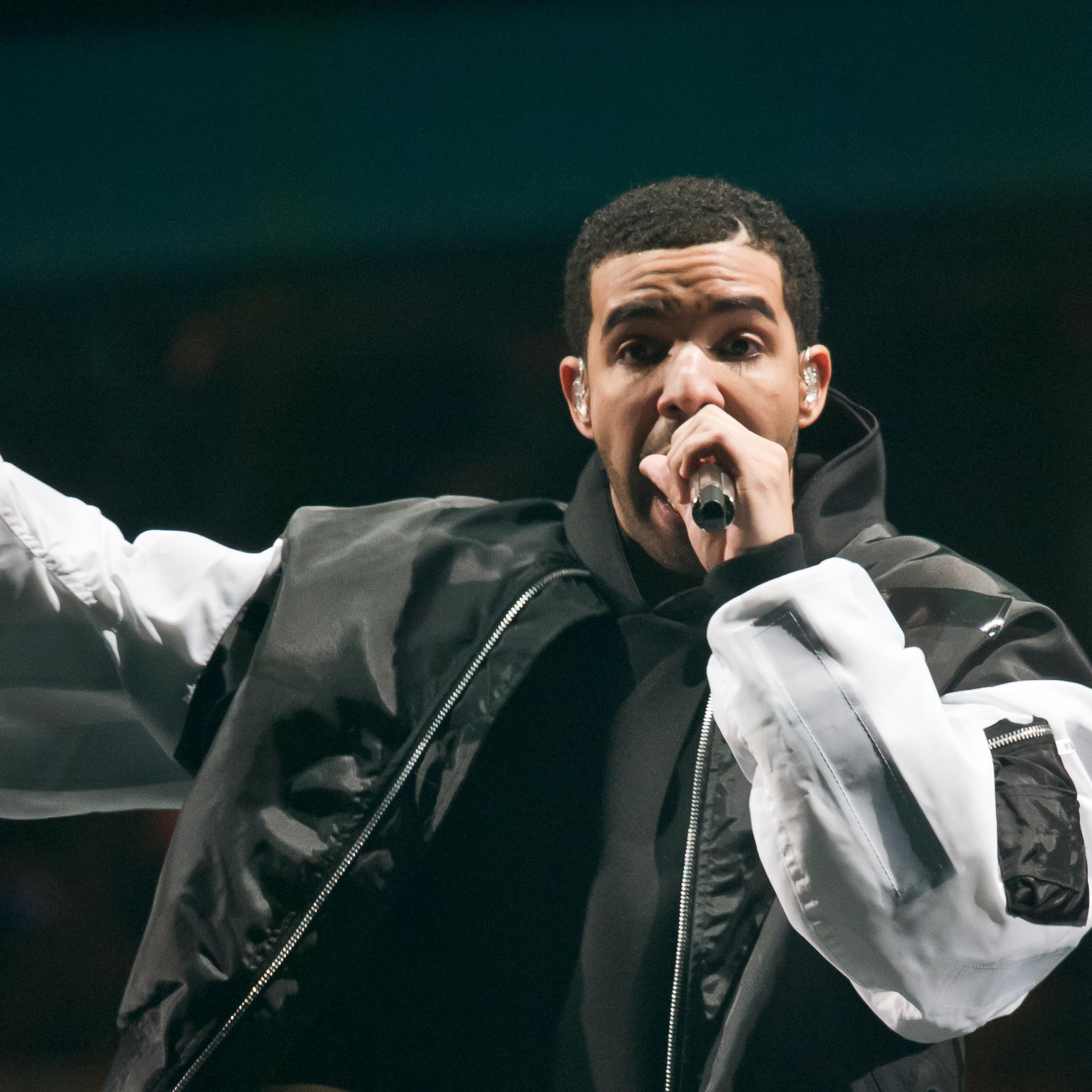 Drake performs on stage at O2 Arena on March 24, 2014 in London.