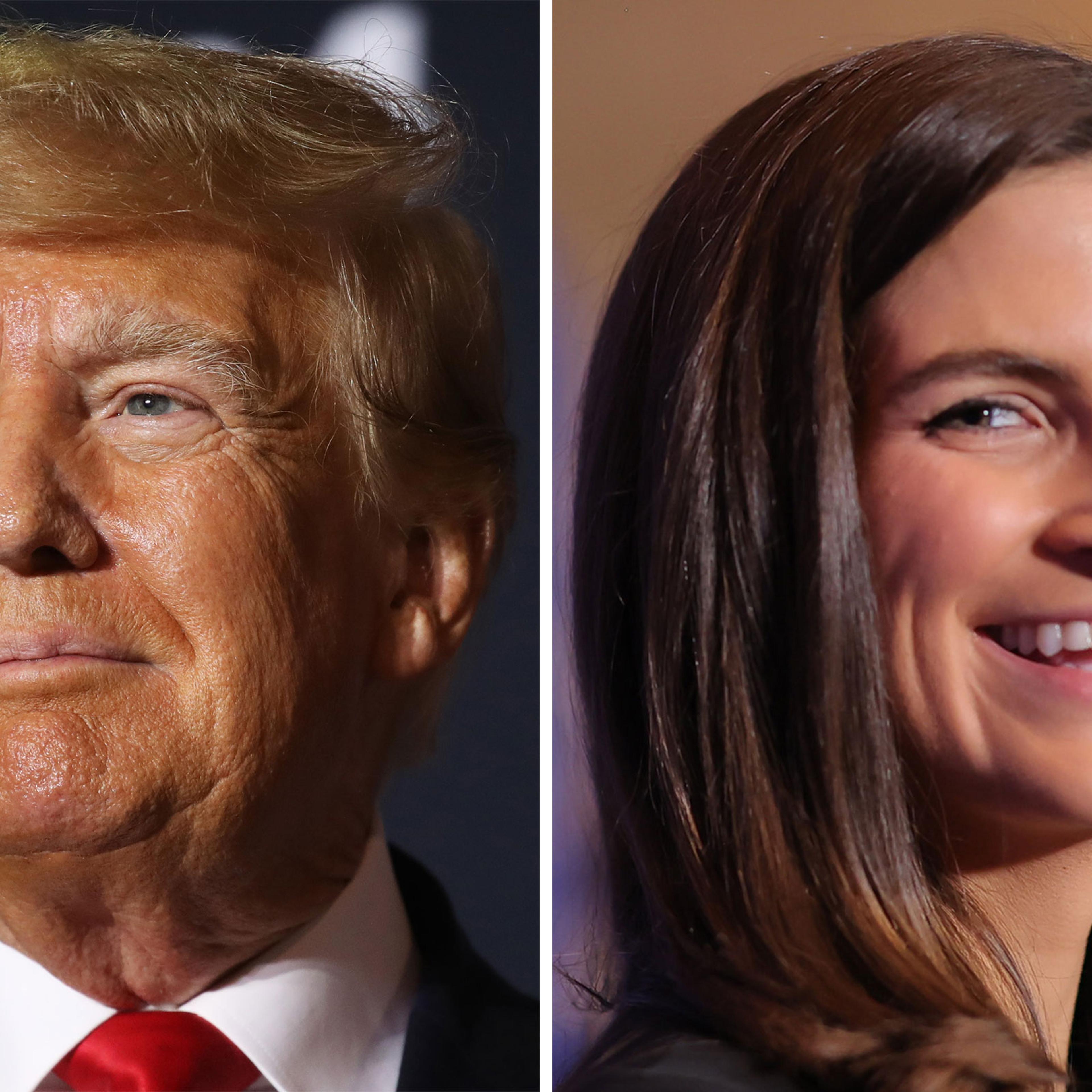 Former President Donald Trump; Journalist Kaitlan Collins