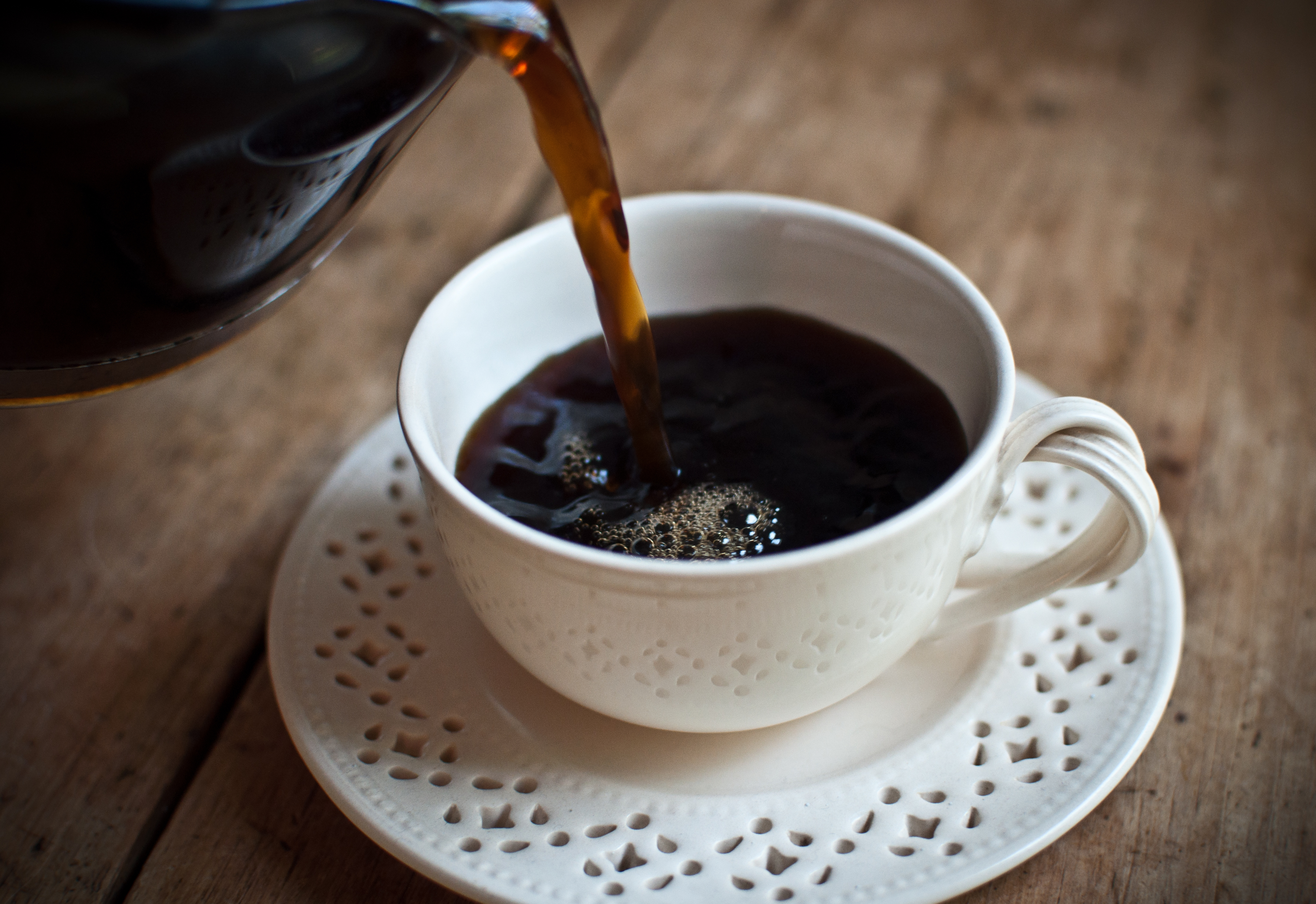 Coffee cup and pot