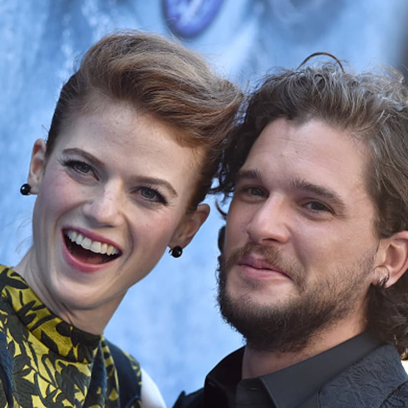 Rose Leslie and Kit Harington arrive at the premiere of HBO's 'Game Of Thrones' Season 7 at Walt Disney Concert Hall on July 12, 2017 in Los Angeles, California.