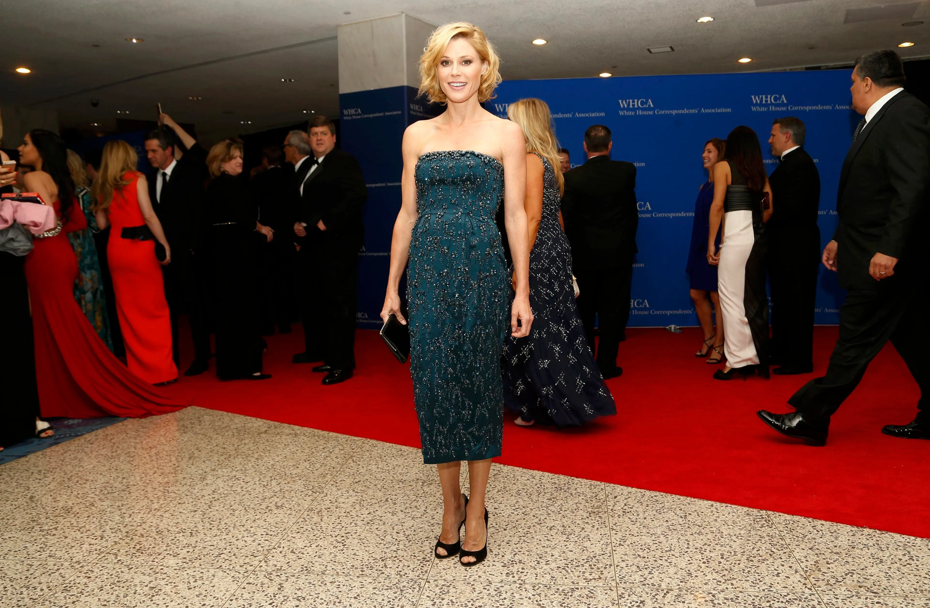 Actress Julie Bowen arrives for the annual White House Correspondents' Association dinner in Washington