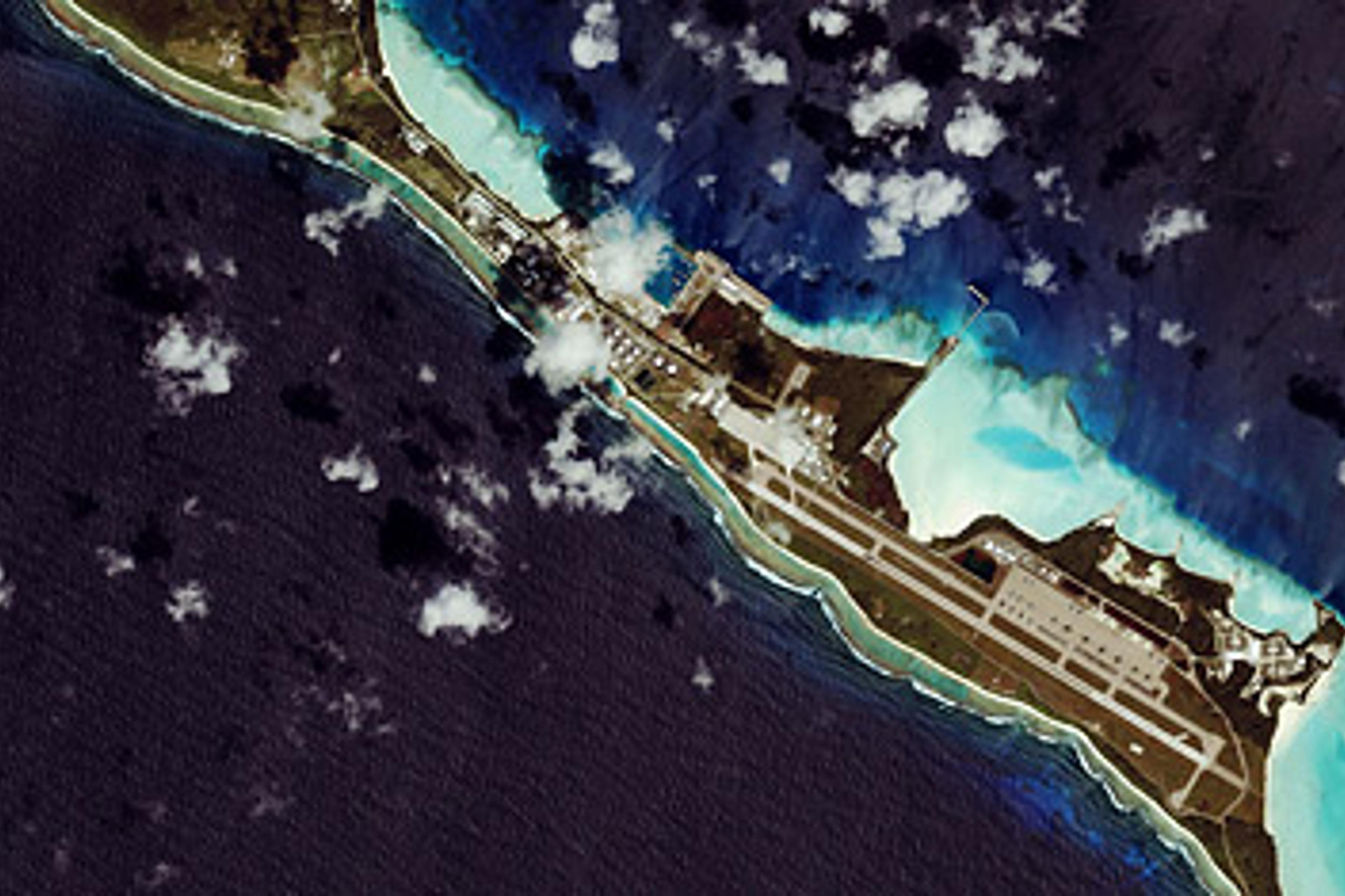 The U.S. military base on the island of Diego Garcia in the Indian Ocean.