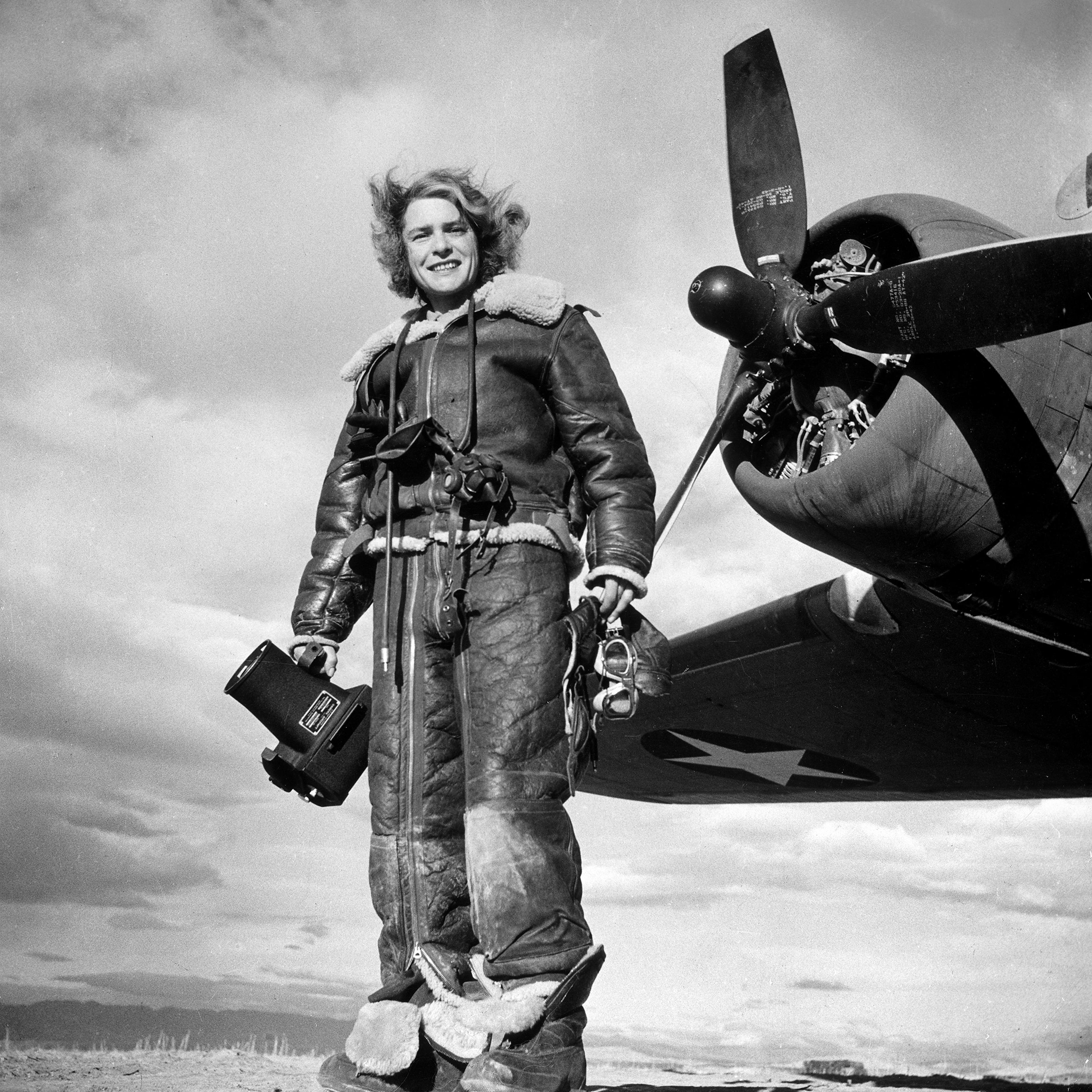 MARGARET BOURKE-WHITE: First female war correspondent, 1941.