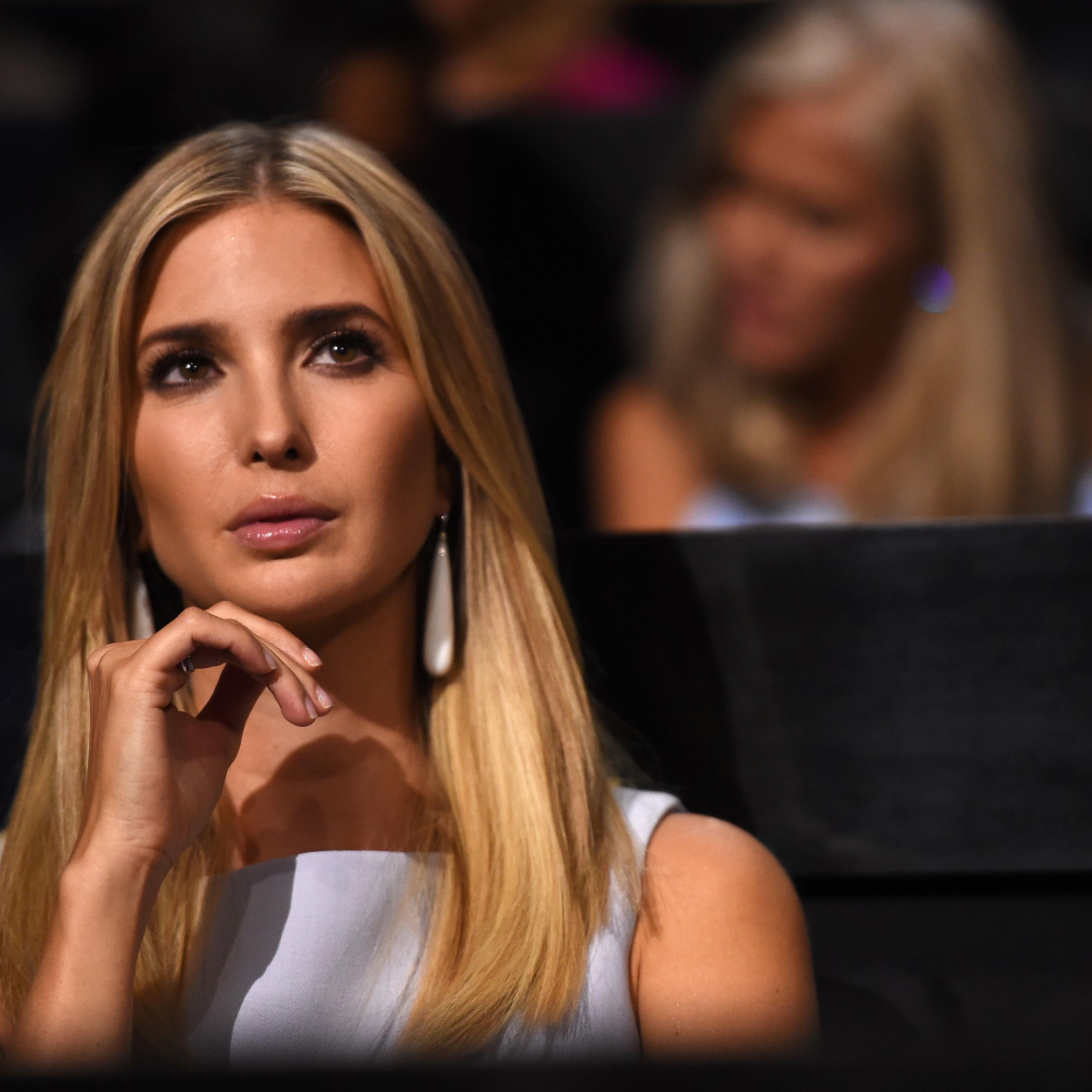 Donald Trump's daughter Ivanka listens to a speaker on the second day of the Republican National Convention at Quicken Loans Arena in Cleveland on July 19, 2016.