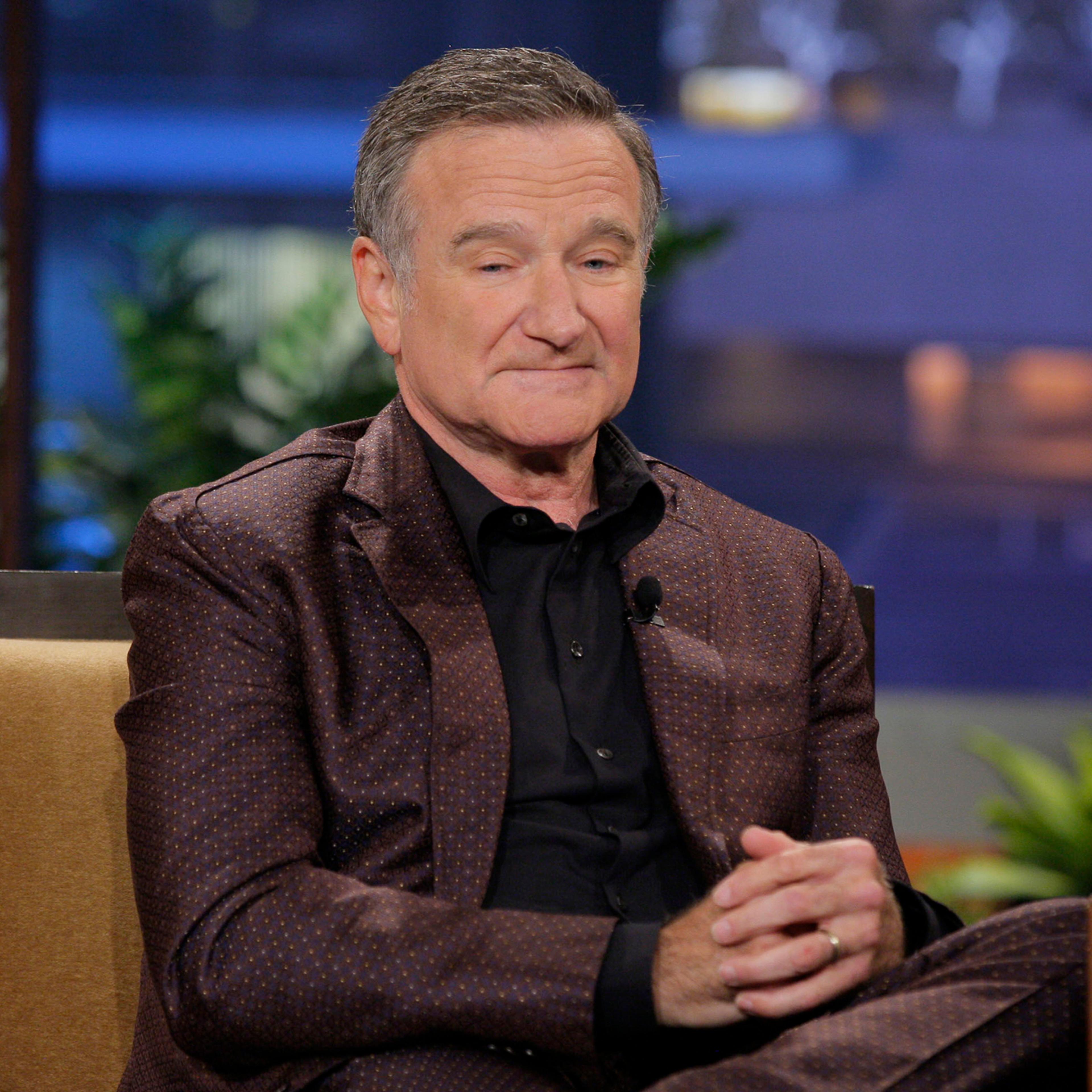 Robin Williams during an interview with host Jay Leno in 2013.