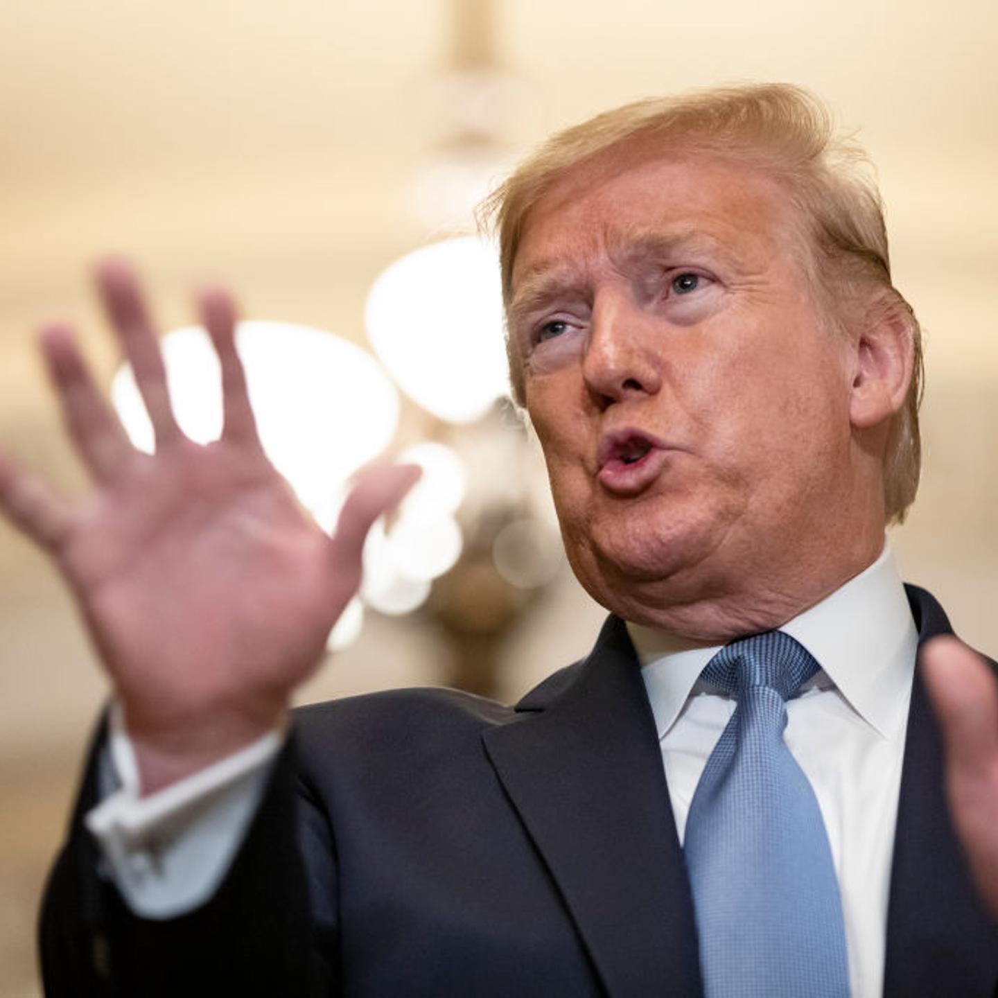President Trump Meets With GOP Lawmakers On Capitol Hill On Coronavirus Plan