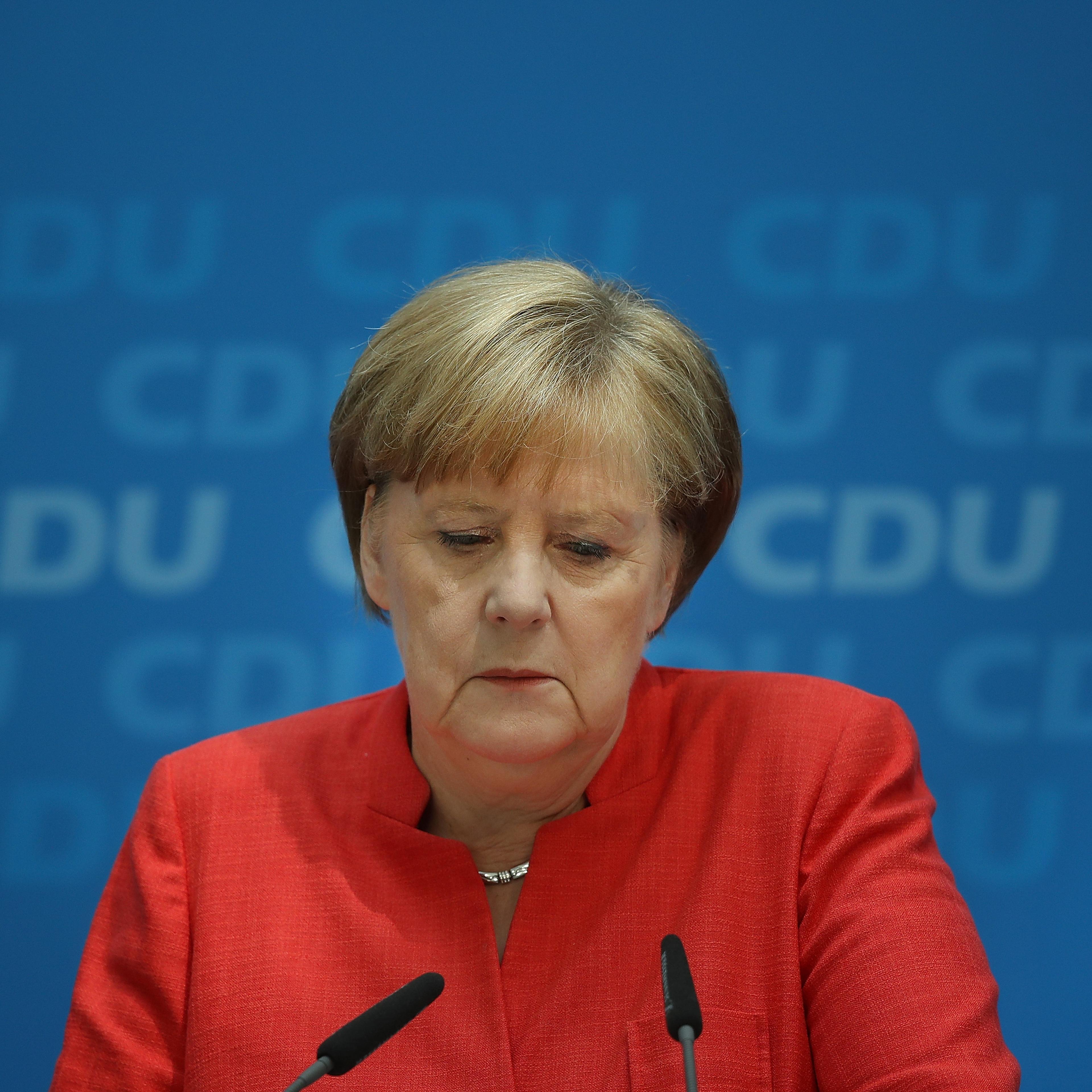 Merkel Holds Press Conference Over Migrants Policy Disagreement