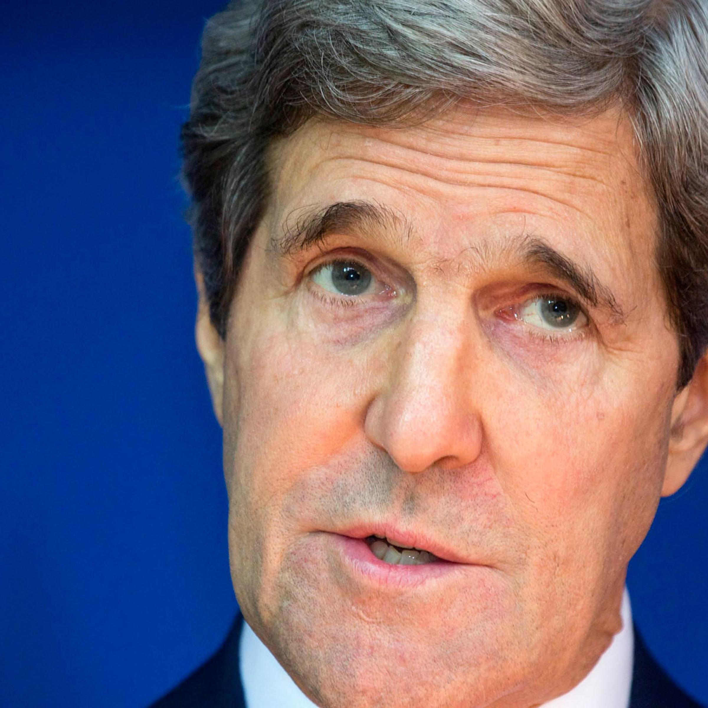 Secretary of State John Kerry speaks at a news conference with Moroccan Foreign Minister Salaheddine Mezouar following a bilateral strategic dialogue at the Foreign Ministry in Rabat, April 4, 2014.