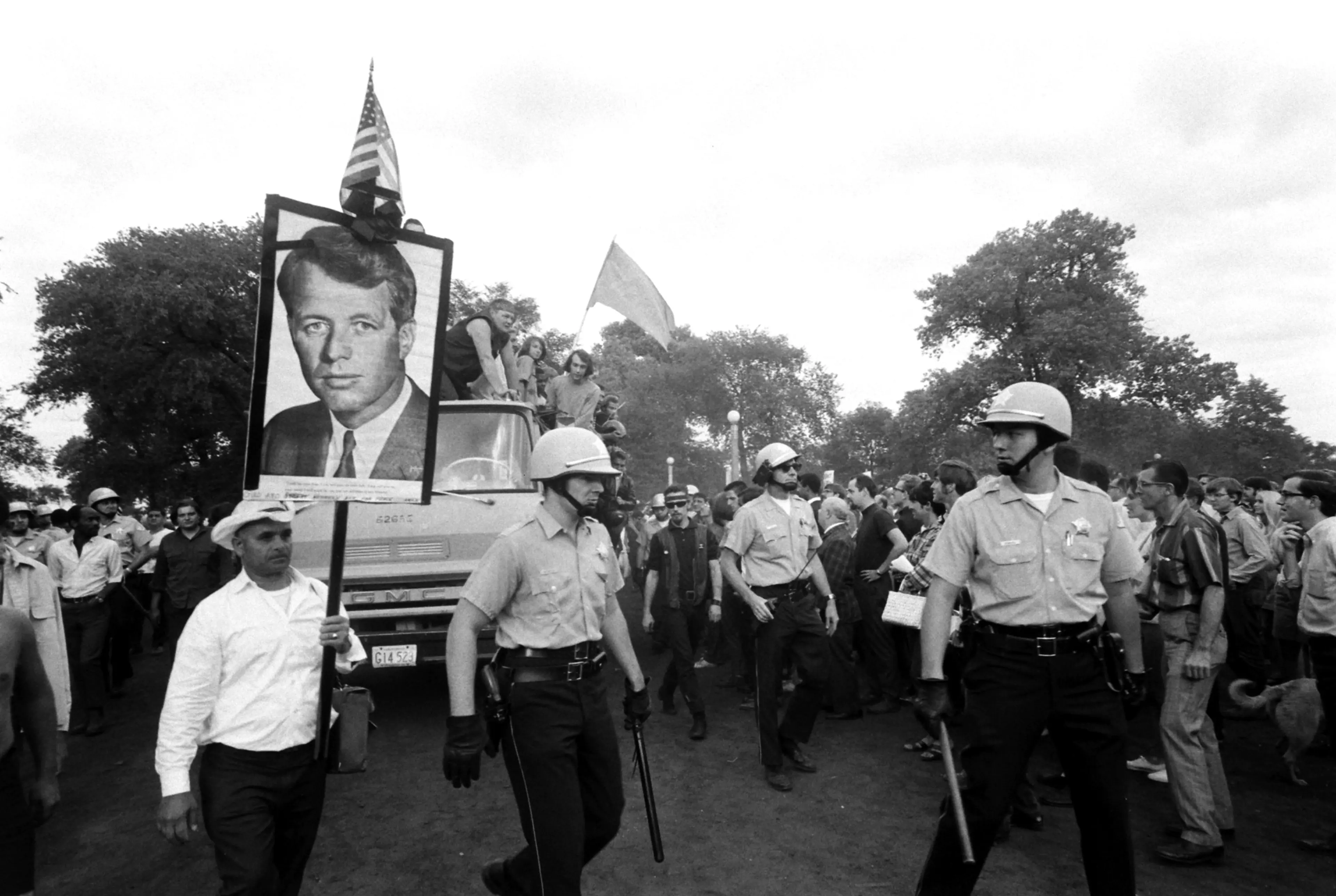 Protests at the Democratic Convention in Chicago, July 1968.