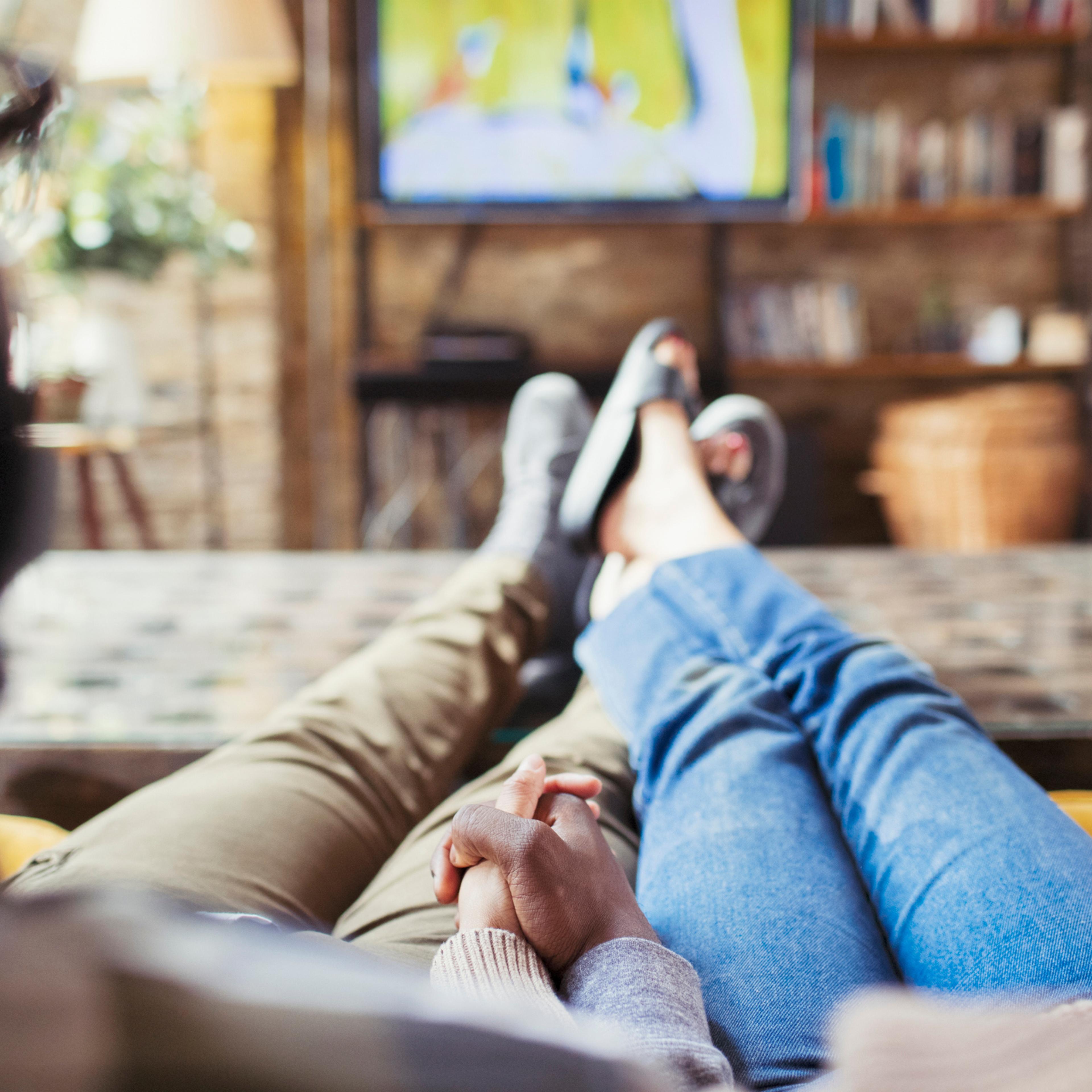 Couple watching TV
