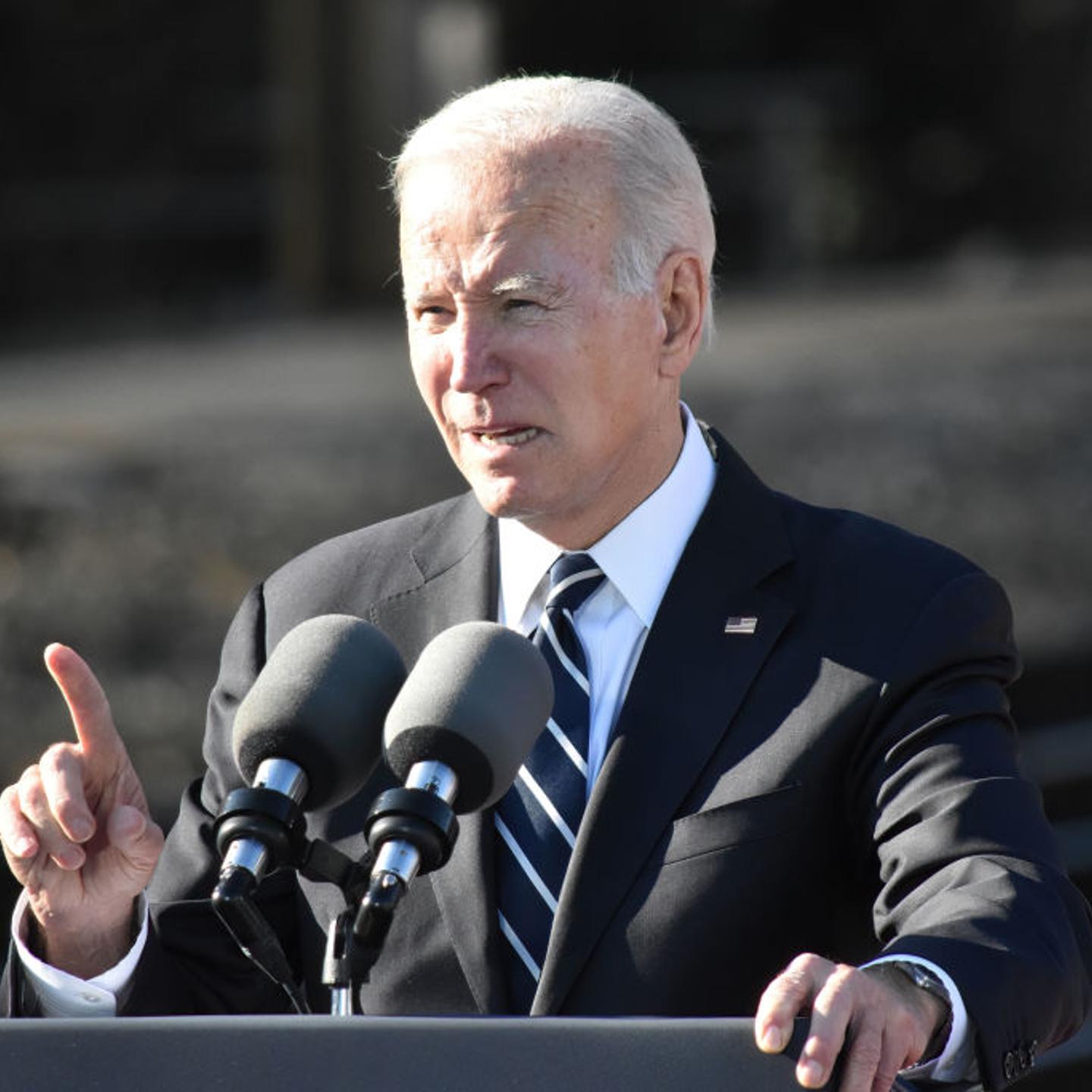 President of the United States Joe Biden delivers his