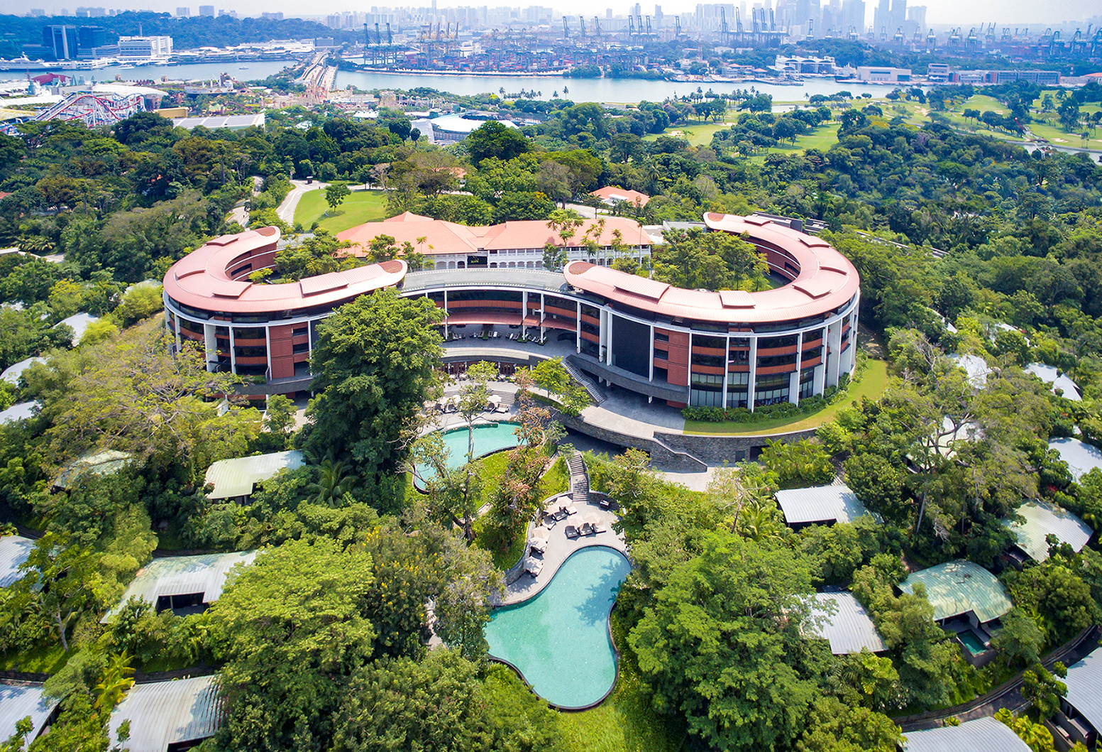 An undated handout photo of Capella hotel on Sentosa in Singapore