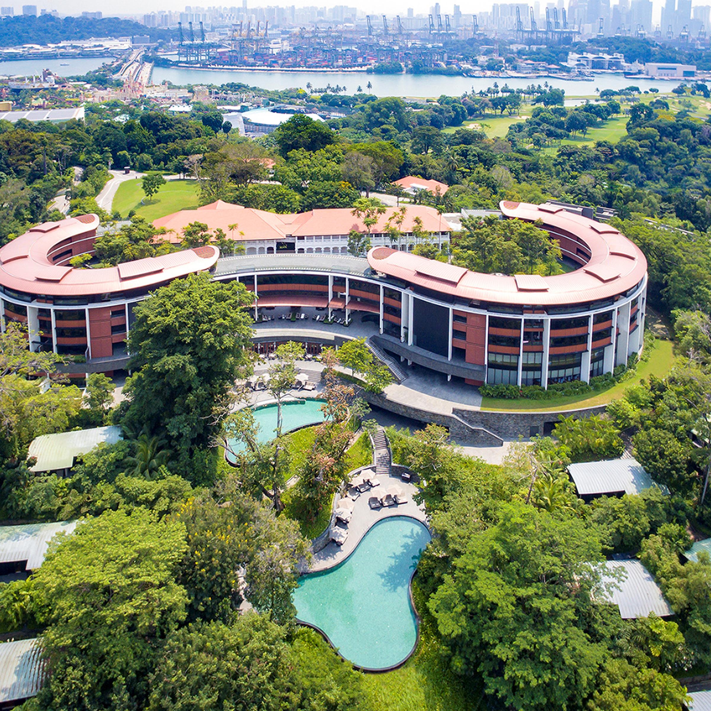An undated handout photo of Capella hotel on Sentosa in Singapore