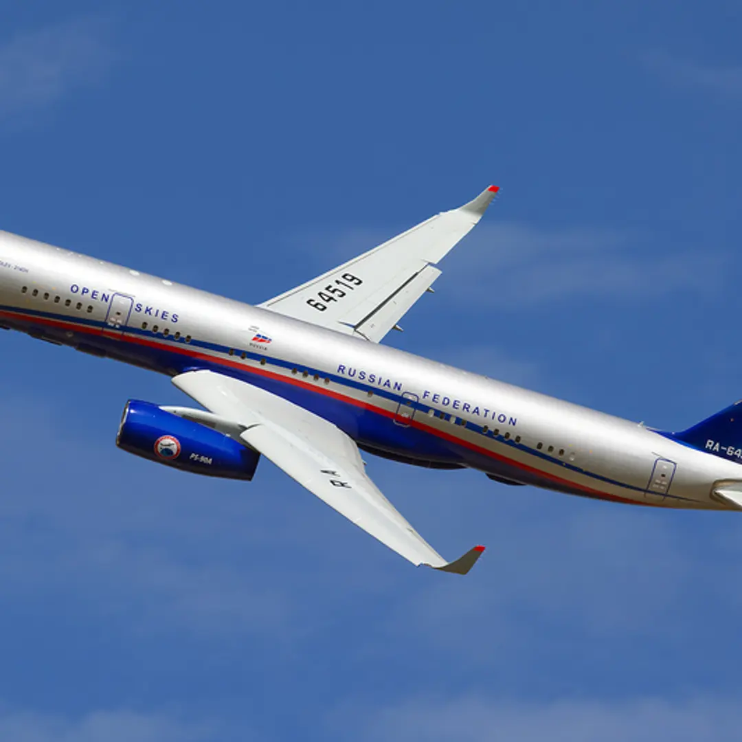 Russia's new Tu-214 reconnaissance aircraft.