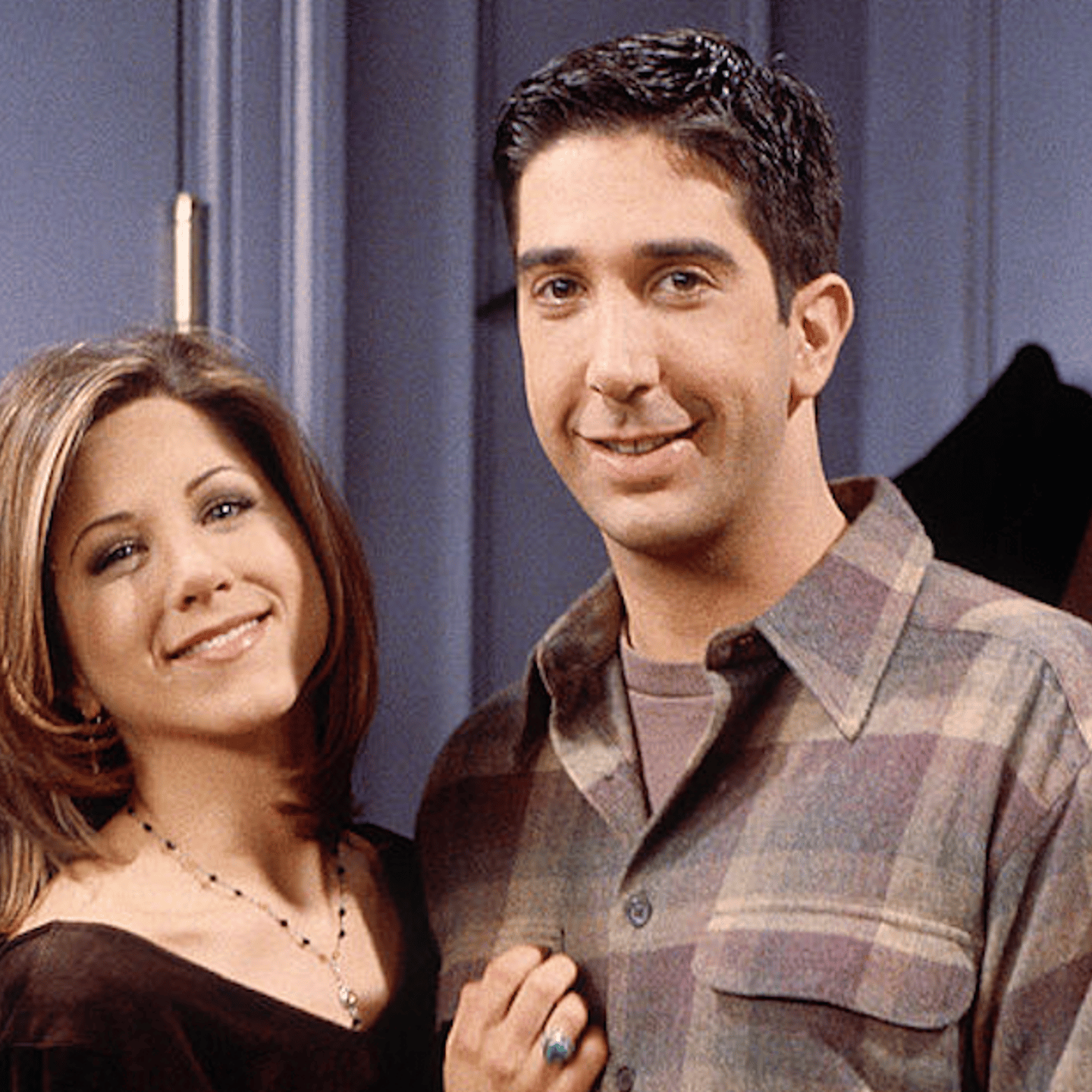 Super Bowl 2024 Reunion: Jennifer Aniston and David Schwimmer, seen here on the set of Friends in 1996, have joined forces for an Uber Eats ad.