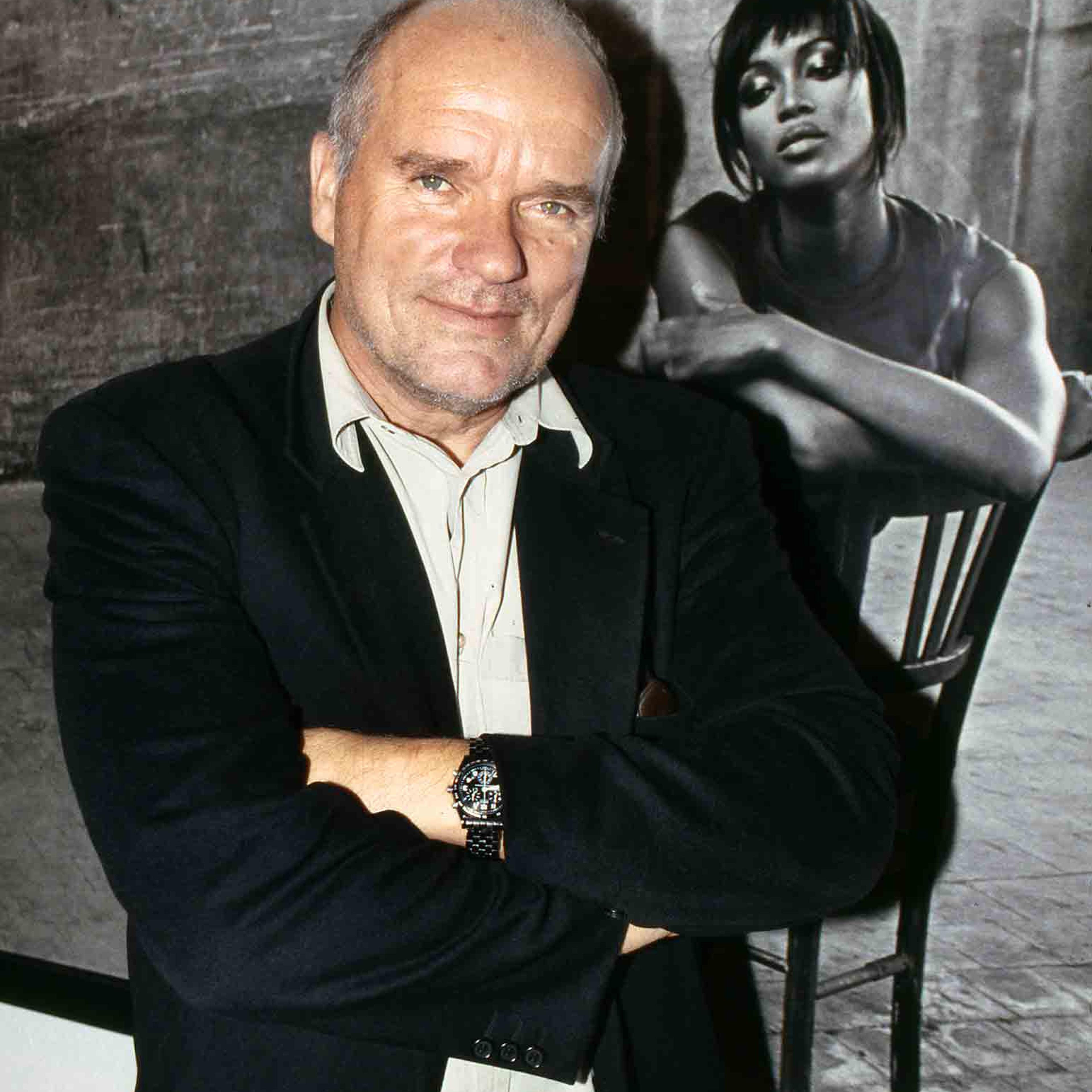Peter Lindbergh attends his exhibition at Galleria Carla Sozzani in Milan in 2000