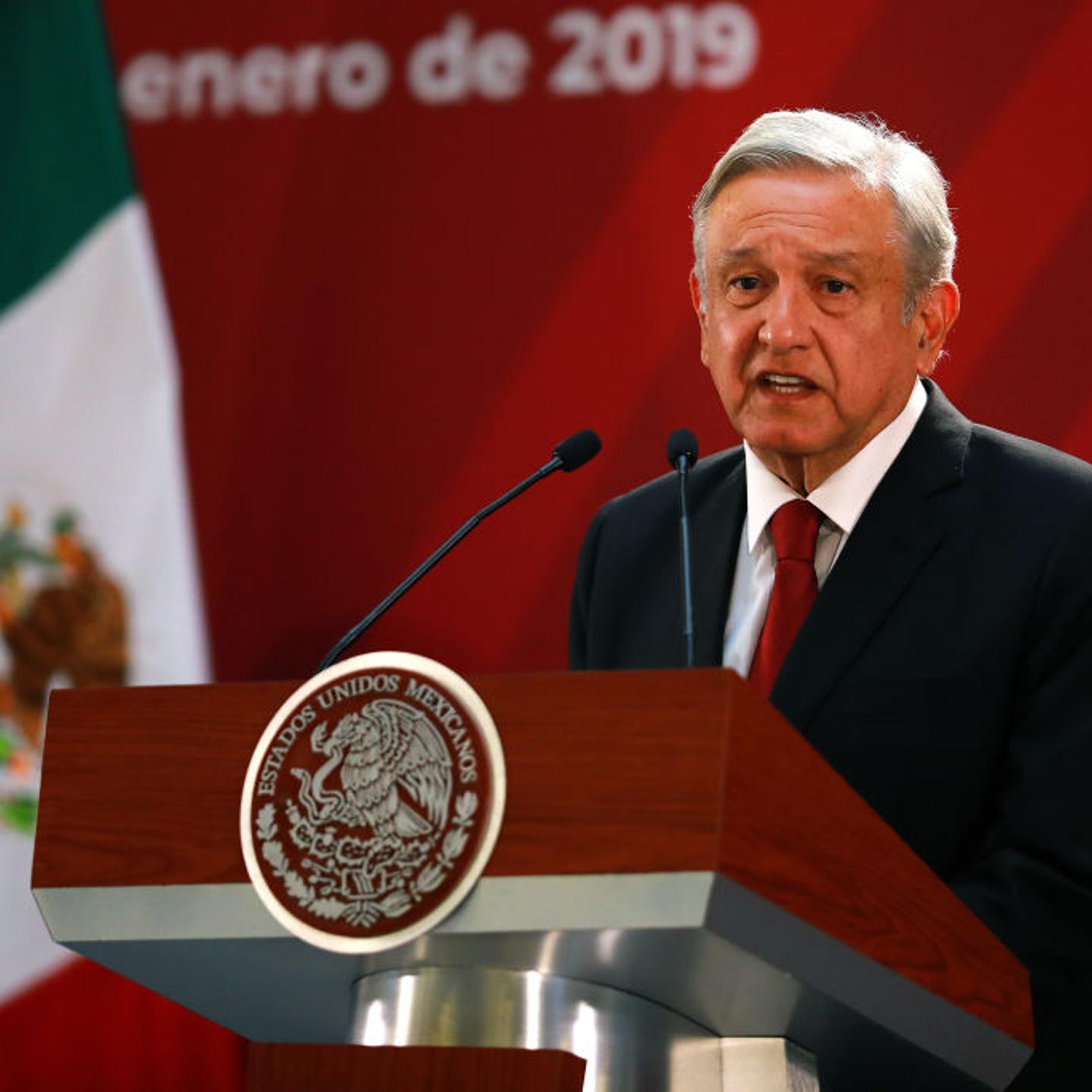 Andres Manuel Lopez Obrador Meets Pedro Sanchez Perez-Castejon Prime Minister of Spain