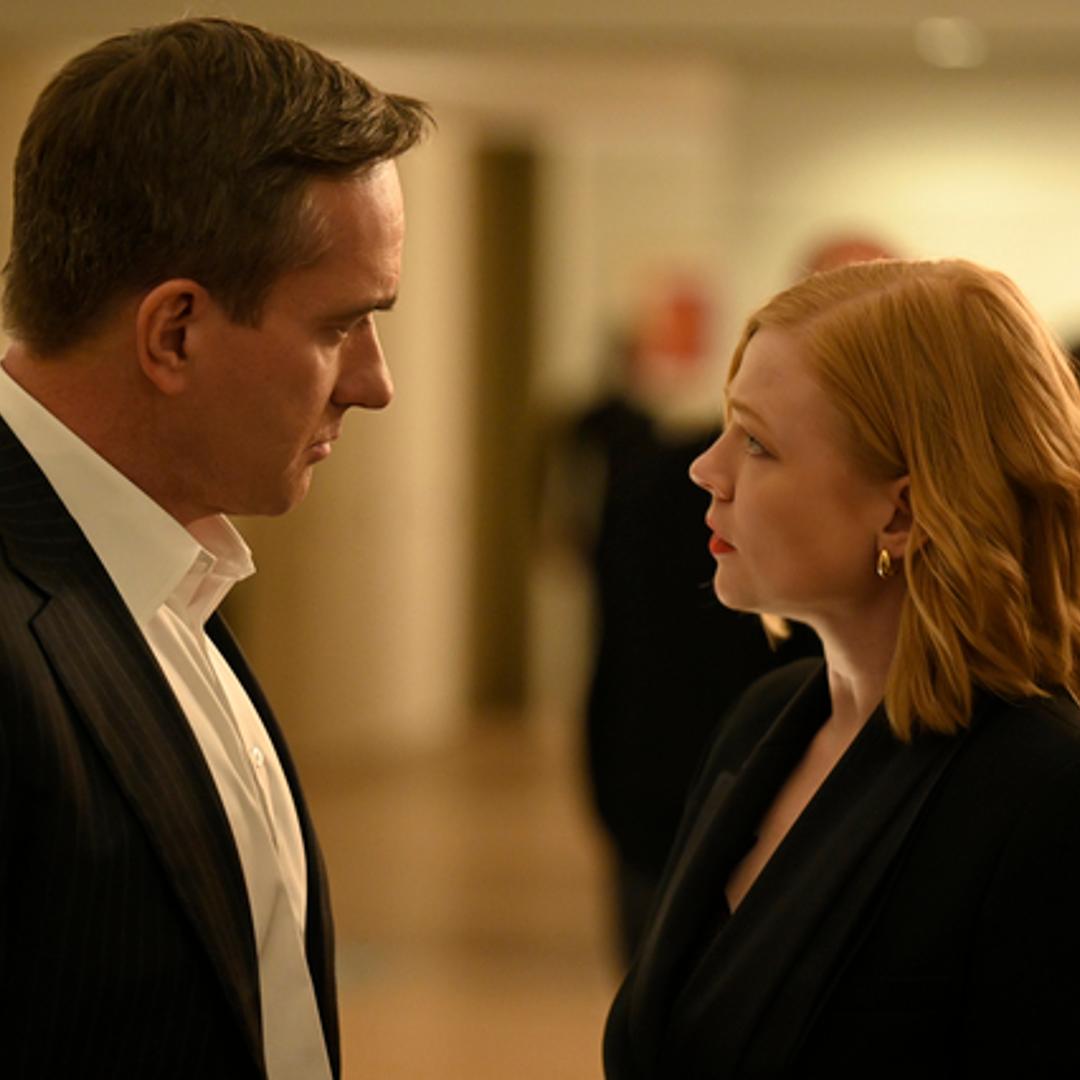Matthew Macfadyen and Sarah Snook onscreen in Succession