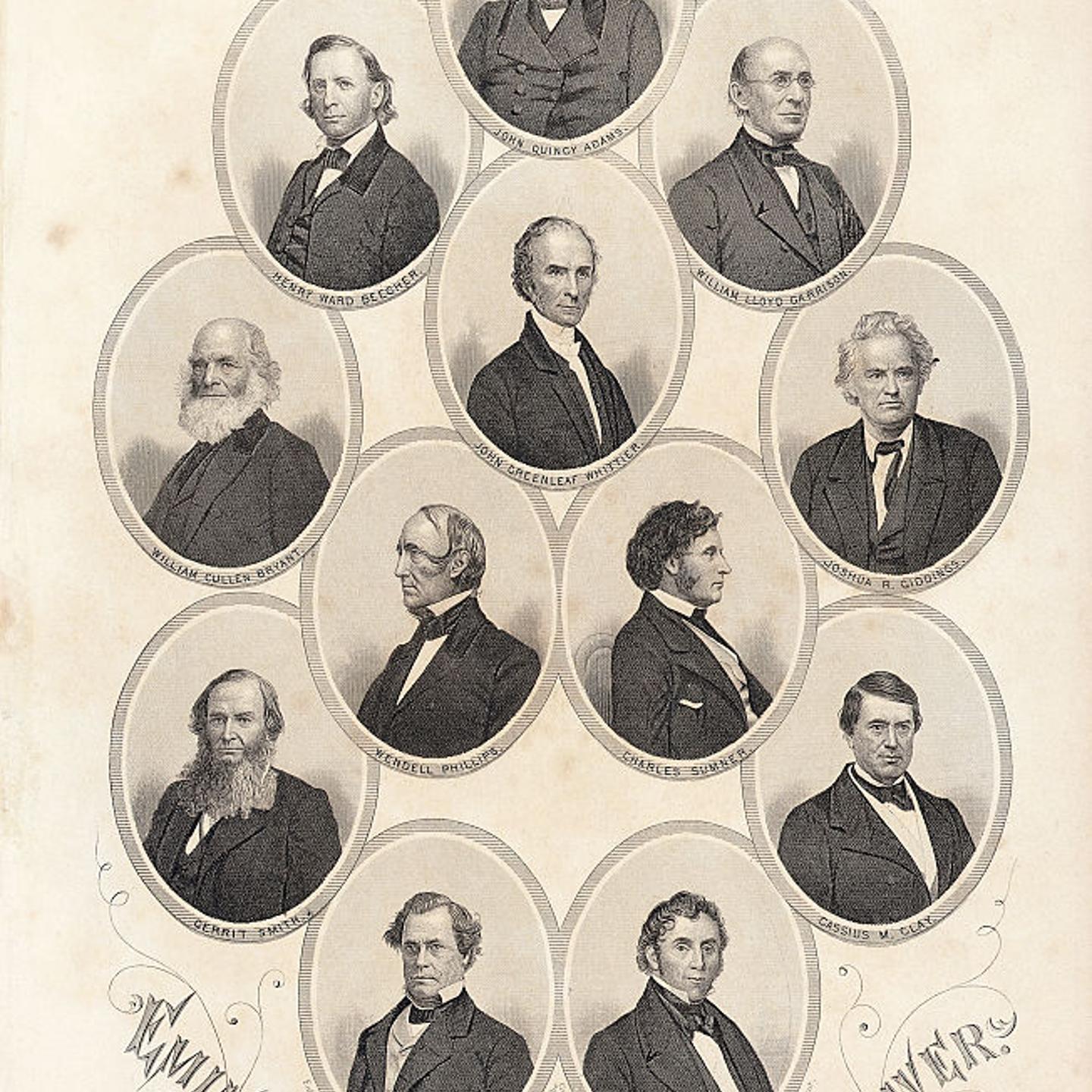 Oval Portraits Of Slavery Opponents