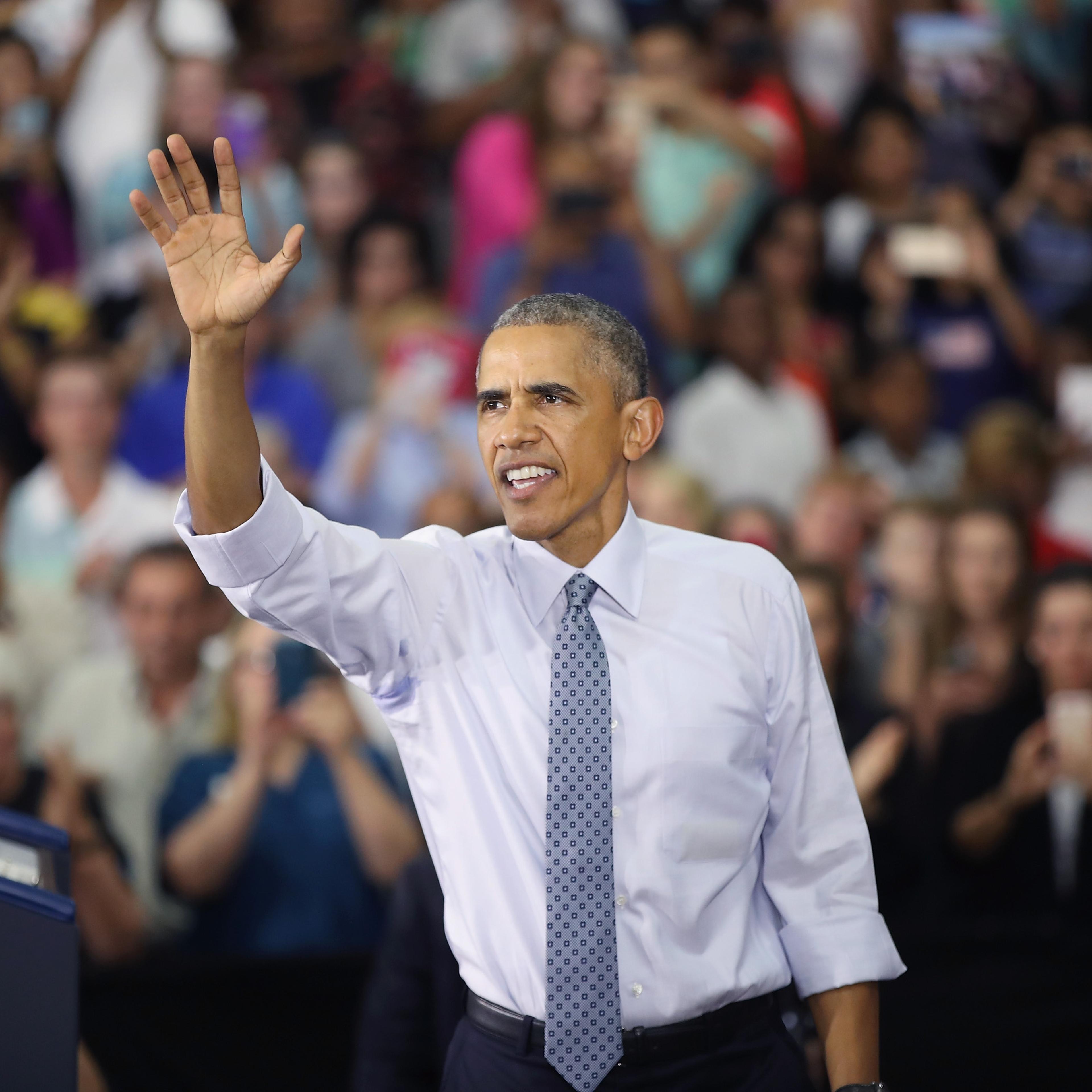 President Obama Discusses Economic Progress During Visit To Indiana High School