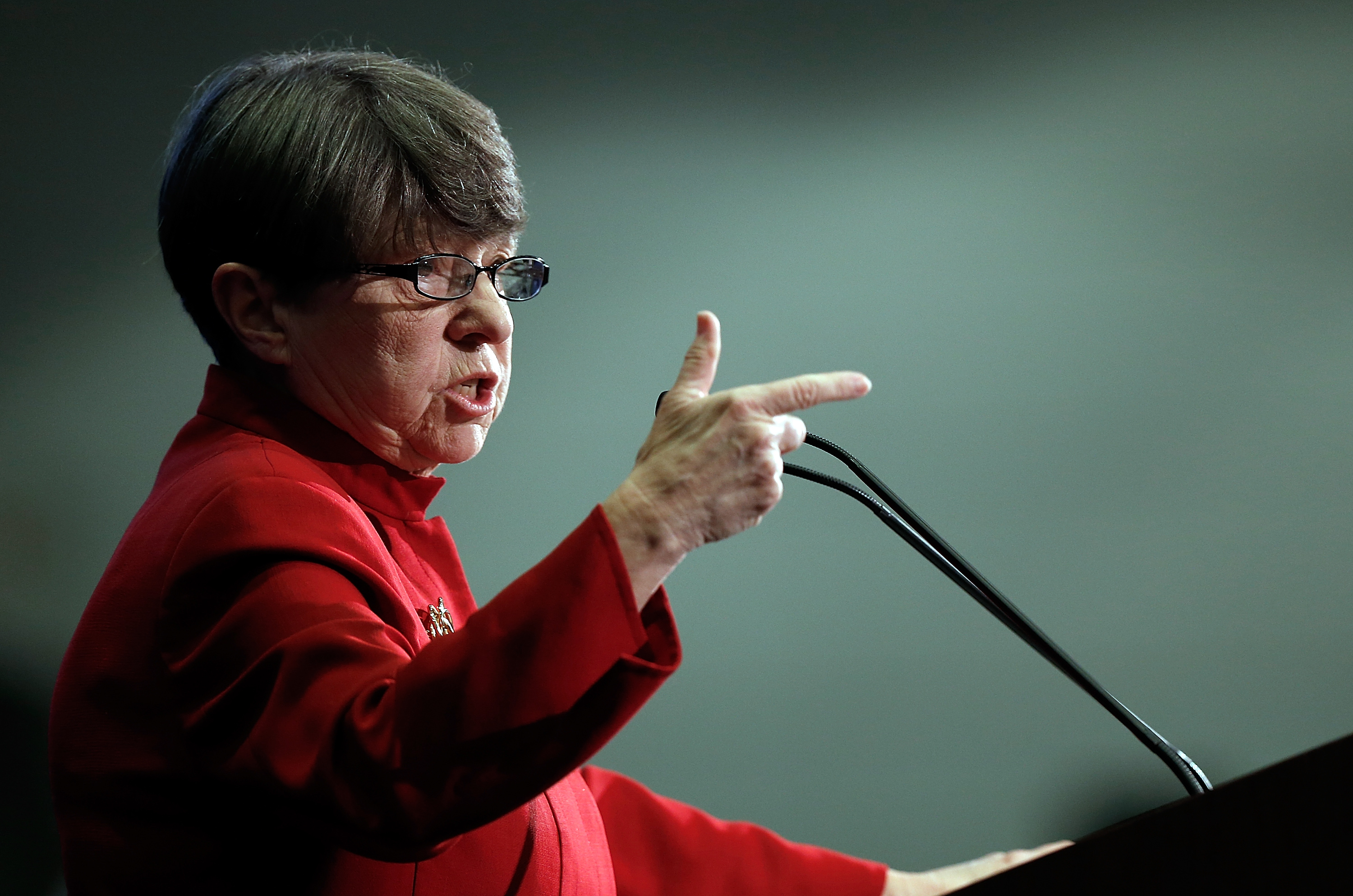 SEC Chairwoman Mary Jo White Speaks At SEC 2014 Conference on February 21, 2014 in Washington, DC.