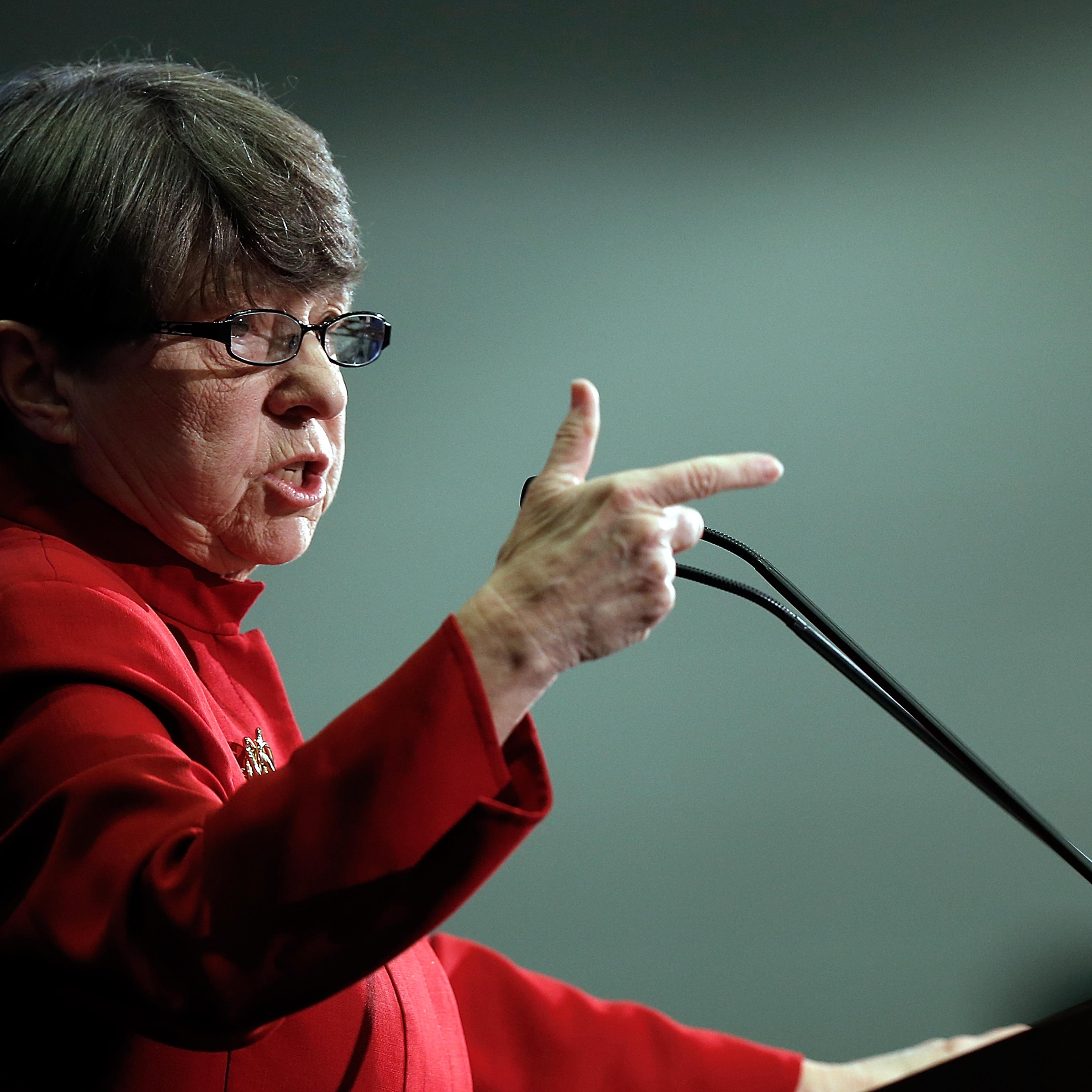 SEC Chairwoman Mary Jo White Speaks At SEC 2014 Conference on February 21, 2014 in Washington, DC.
