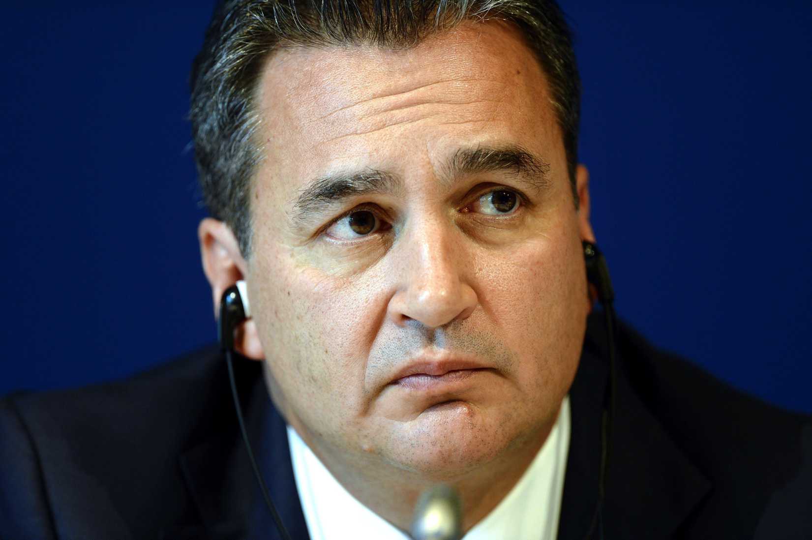 FIFA's Michael Garcia photographed during a press conference at the Home of FIFA in Zurich, Switzerland, on  Friday, 27. July 2012