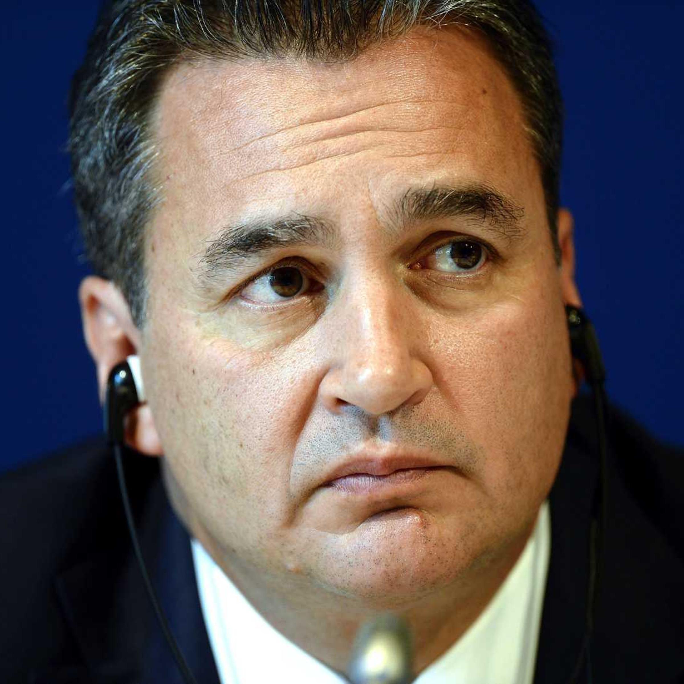 FIFA's Michael Garcia photographed during a press conference at the Home of FIFA in Zurich, Switzerland, on Friday, 27. July 2012