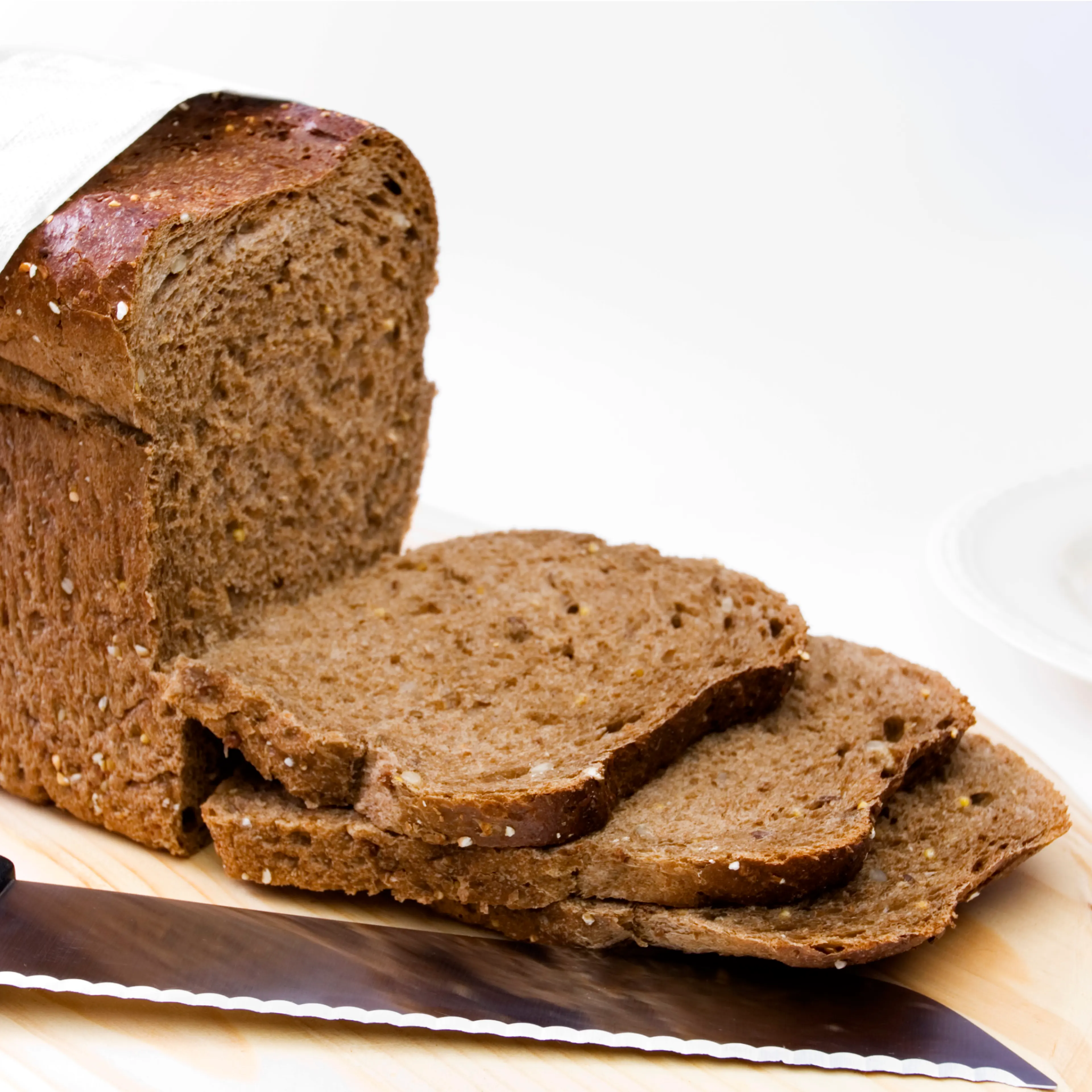 Bread, Slices And Bread Knife