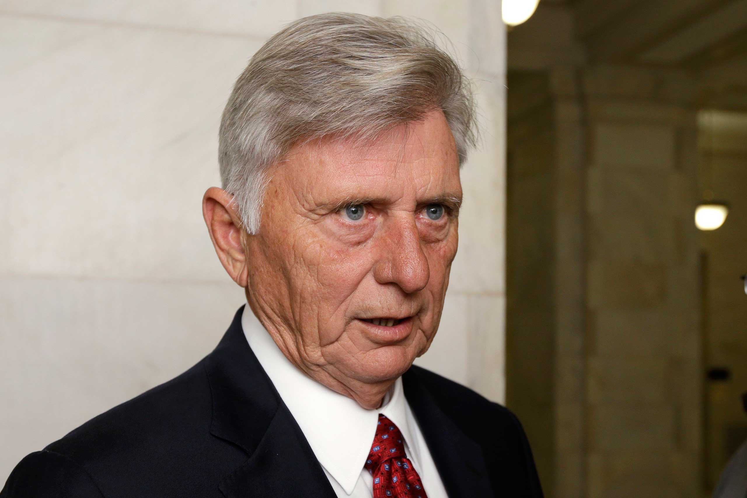 Arkansas Gov. Mike Beebe speaks to reporters at the Arkansas state Capitol in Little Rock, Ark., Nov. 5, 2014.