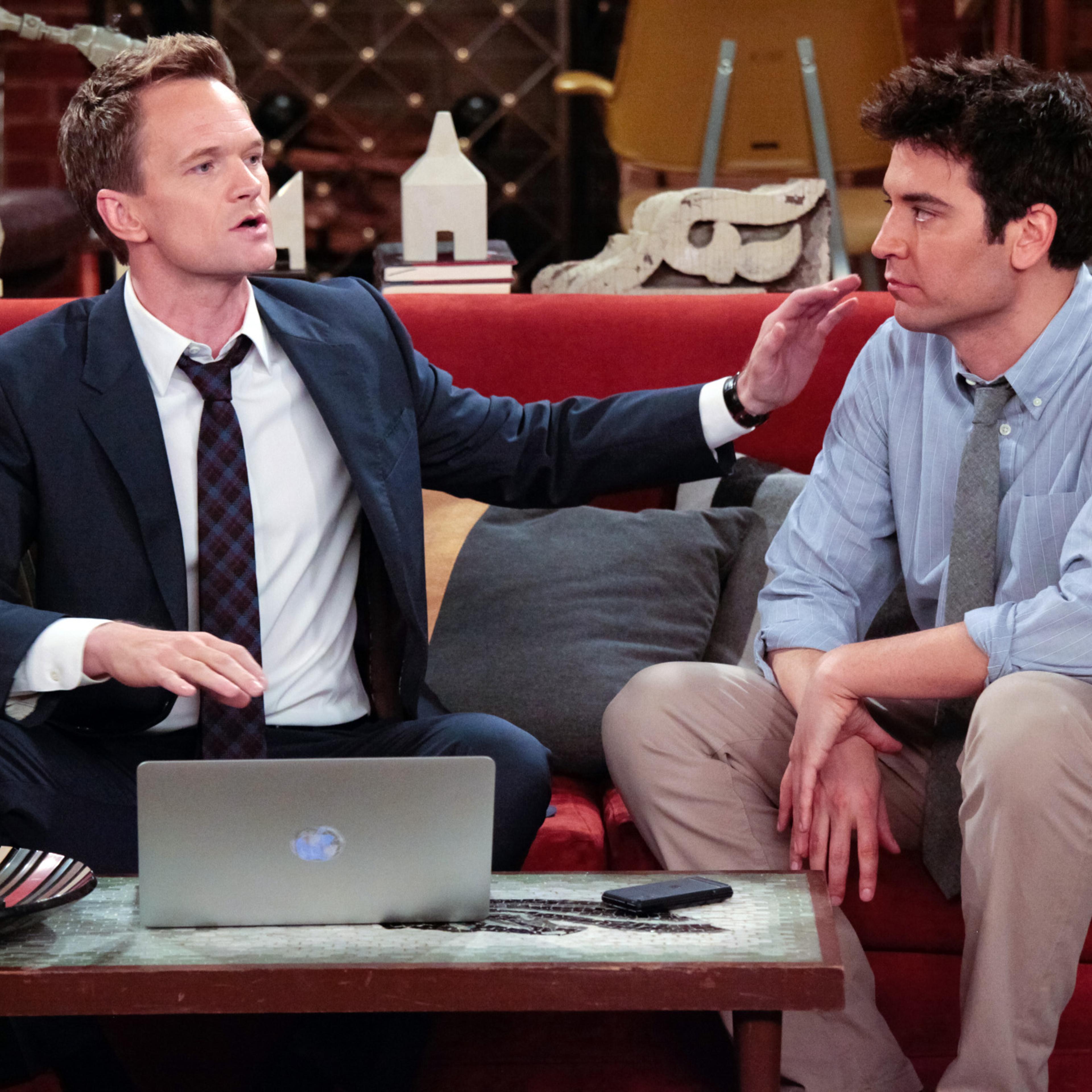 Barney (Neil Patrick Harris) and Ted Mosby (Josh Radnor) on HOW I MET YOUR MOTHER.