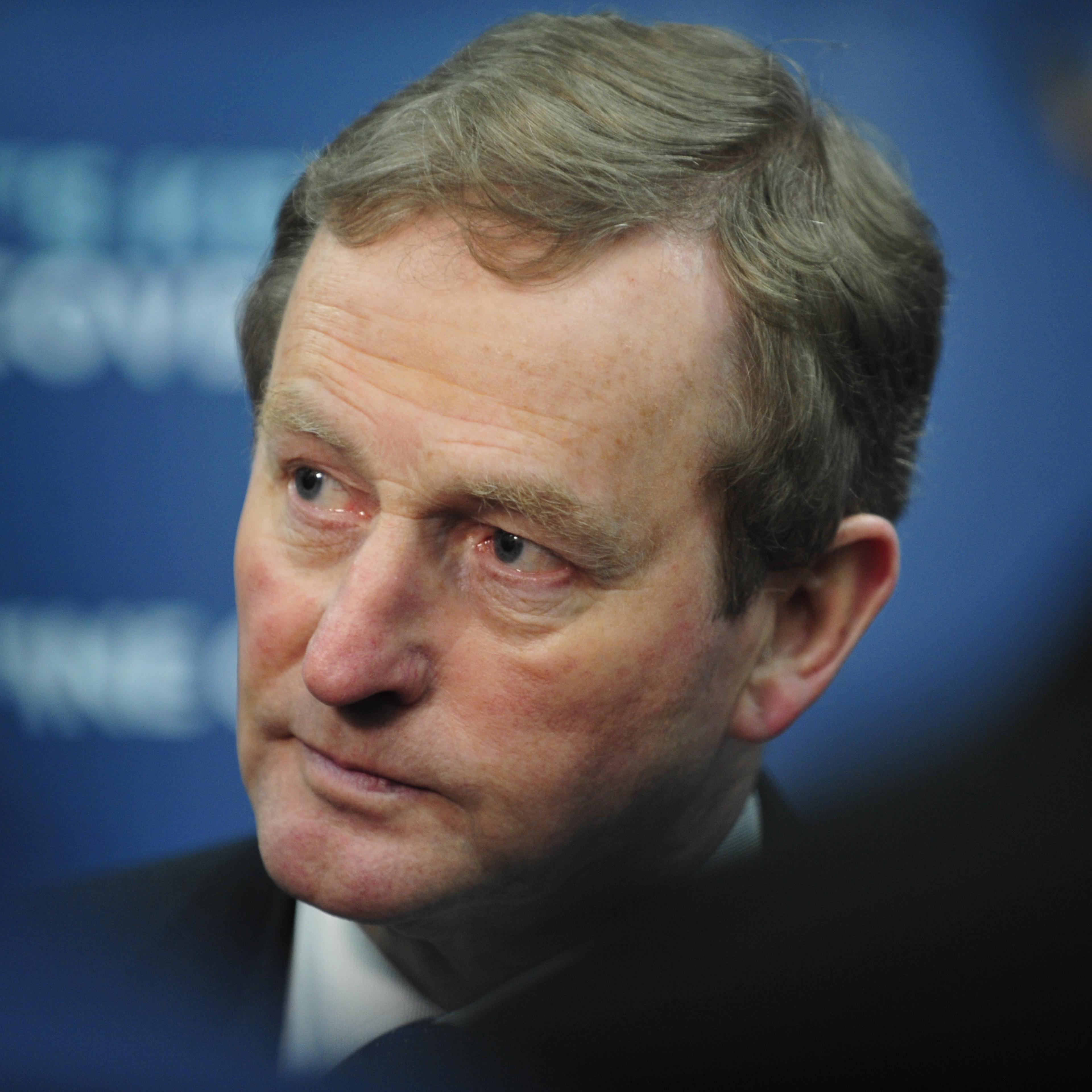 Fine Gael Leader Enda Kelly Campaigns Ahead Of The General Election