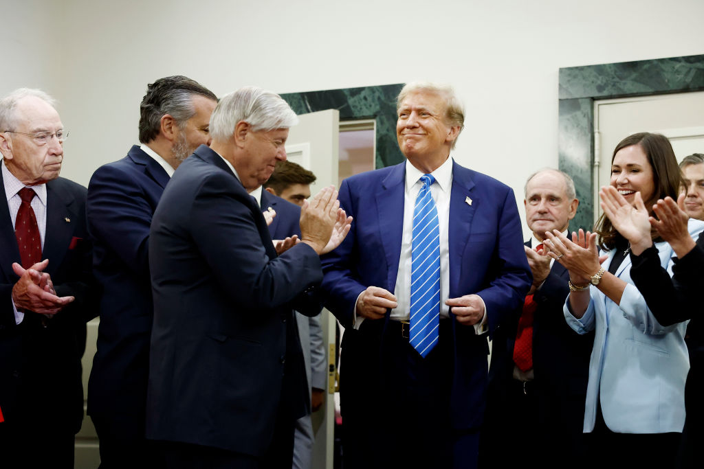 Donald Trump Meets With Republican Senators At The NRSC