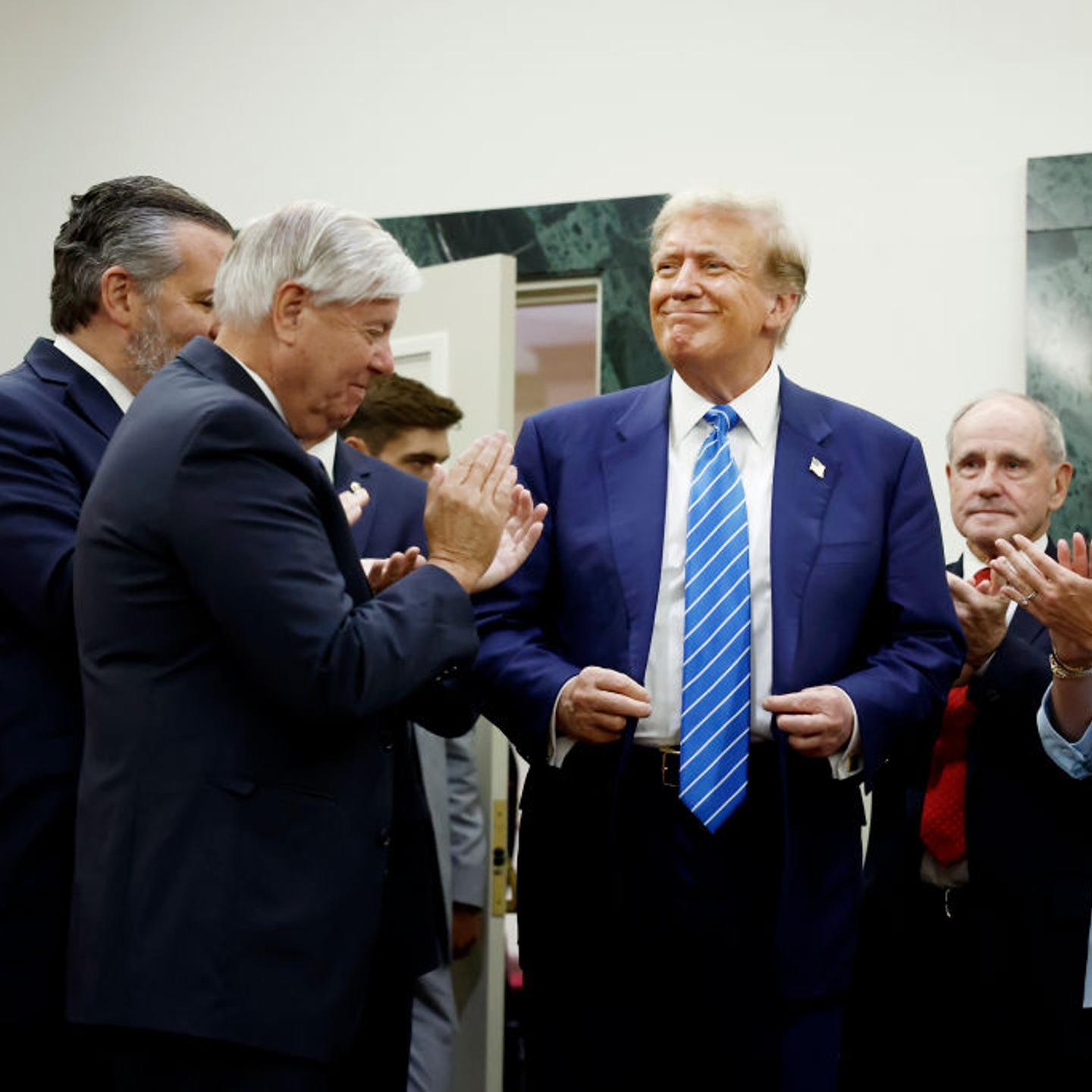 Donald Trump Meets With Republican Senators At The NRSC