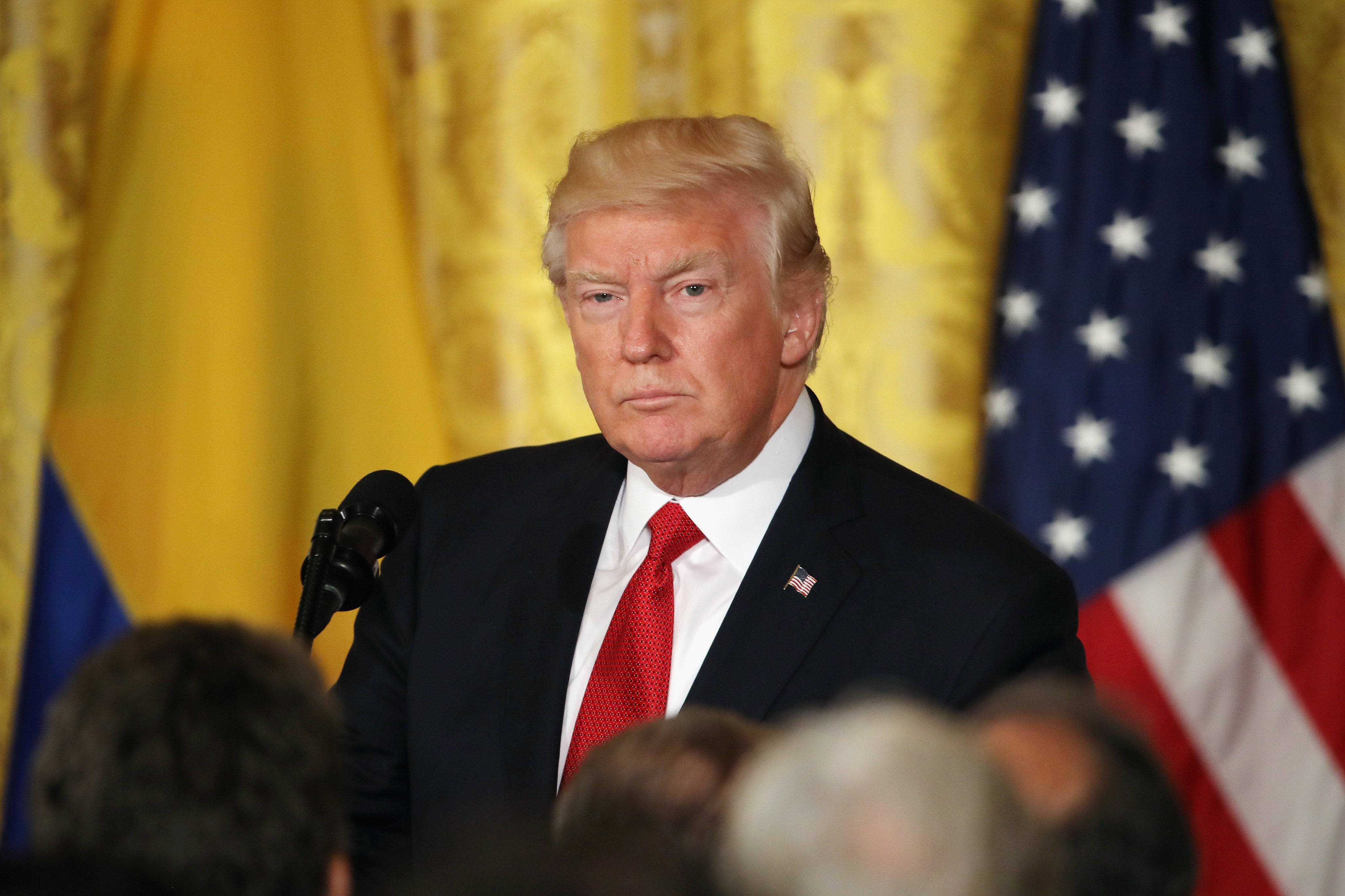 Donald Trump Holds Joint Press Conference With Colombian President Santos
